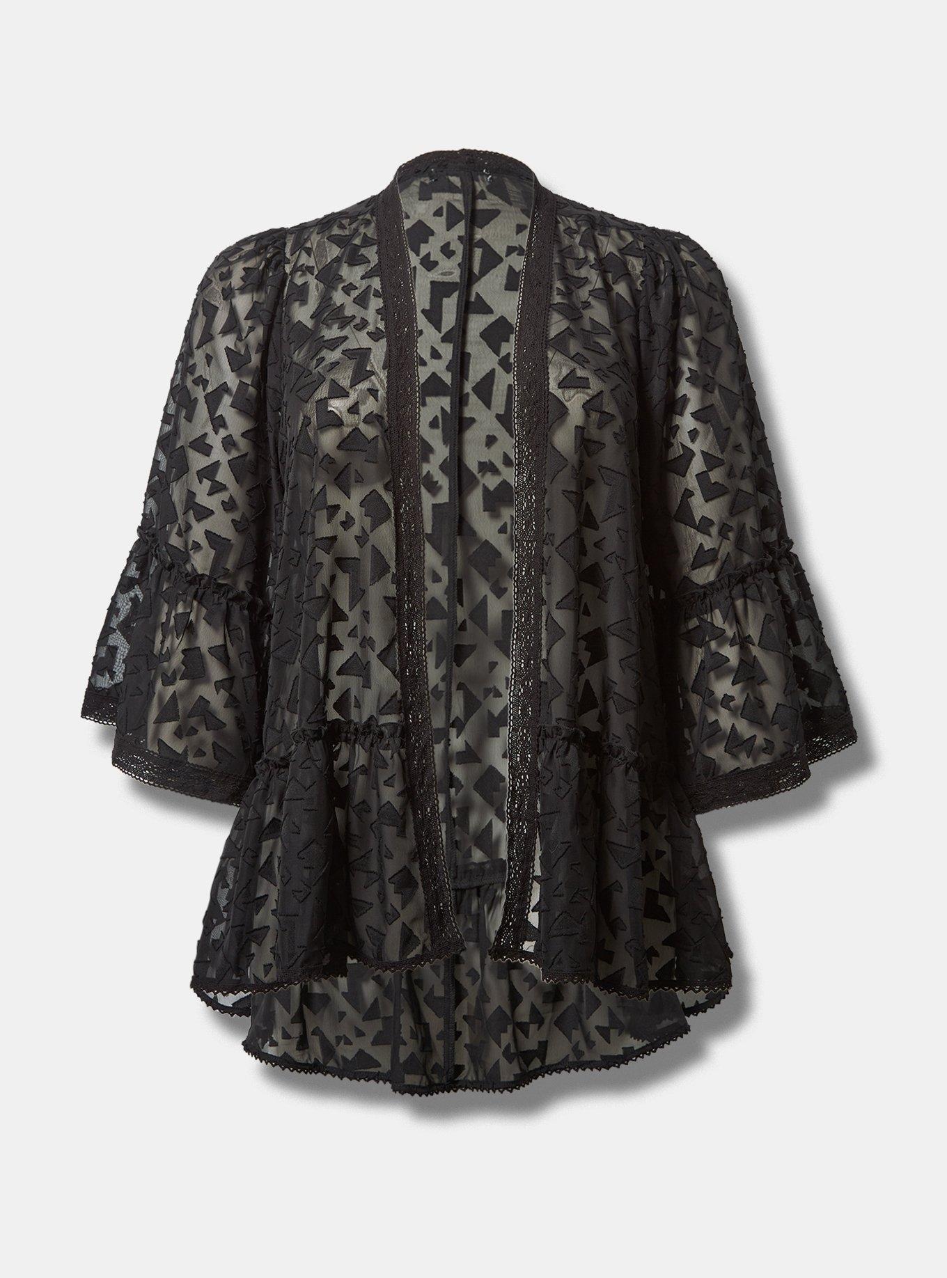 Flouncy Short Ruffle Kimono