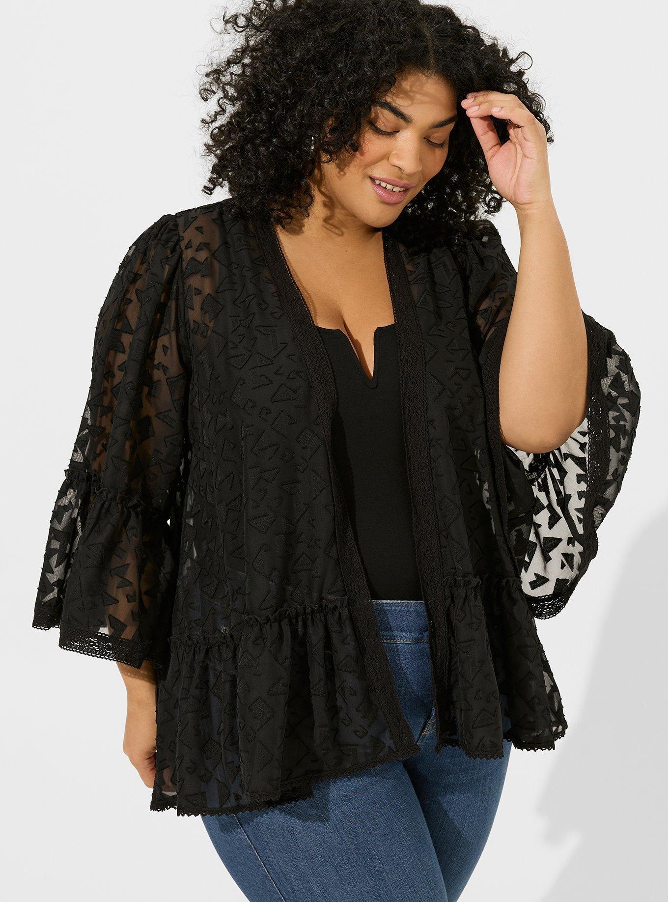Flouncy Short Ruffle Kimono
