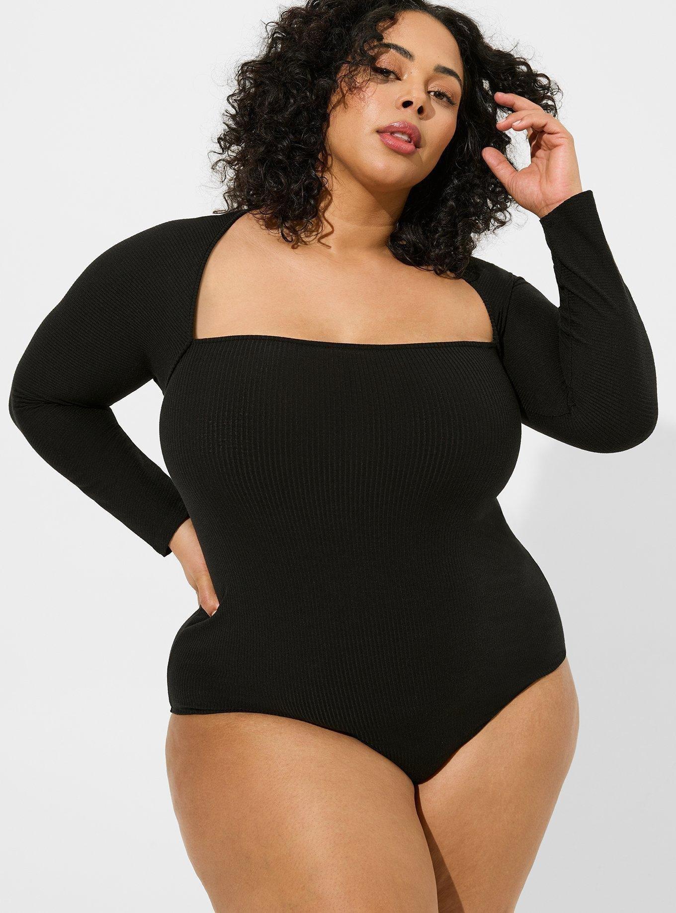 Plus Size - Super Soft Rib Bolero Bodysuit - Torrid