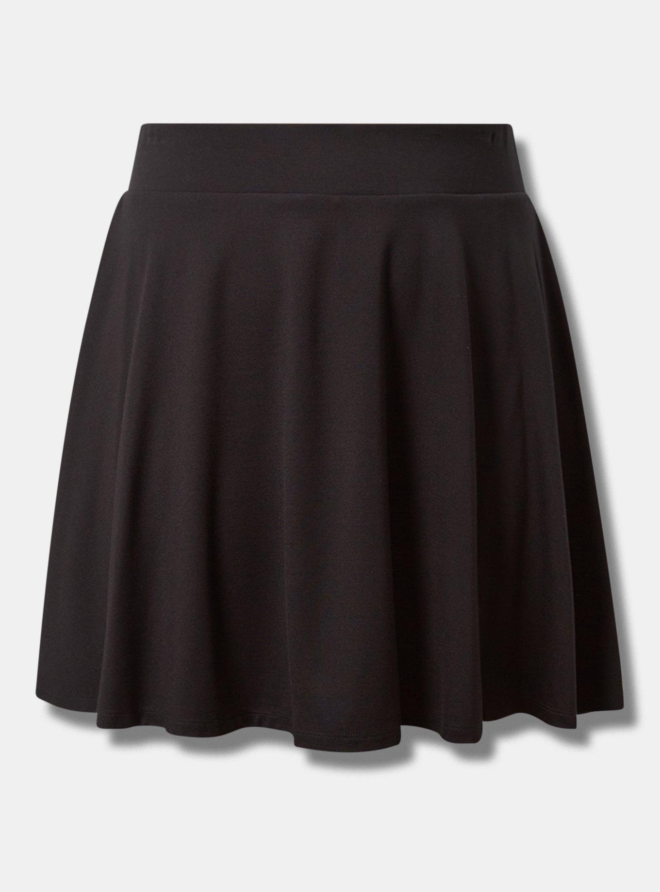 Mini Lightweight Ponte Skater Skirt With Shorts