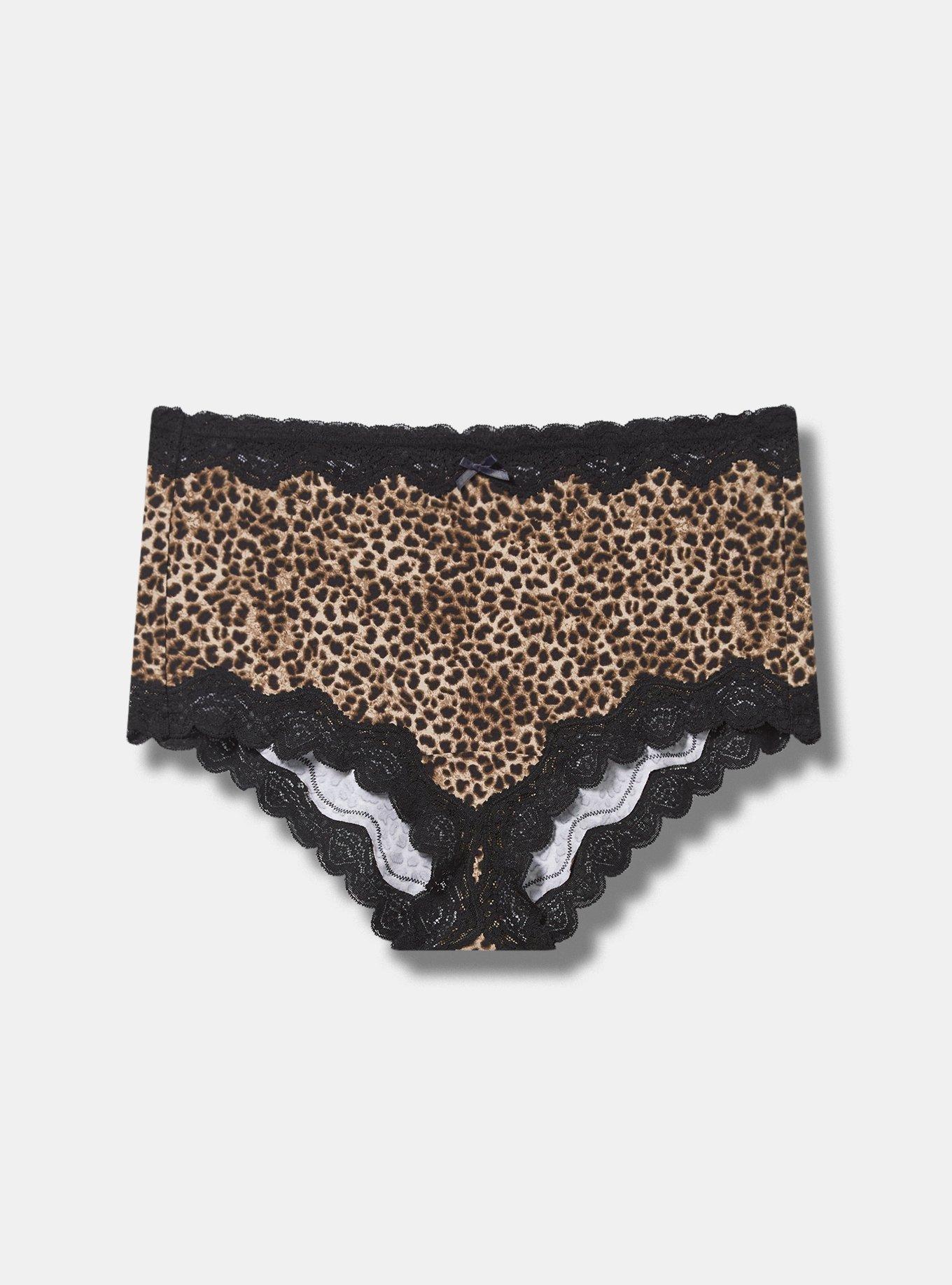 Cotton Mid-Rise Brief Lace Trim Panty