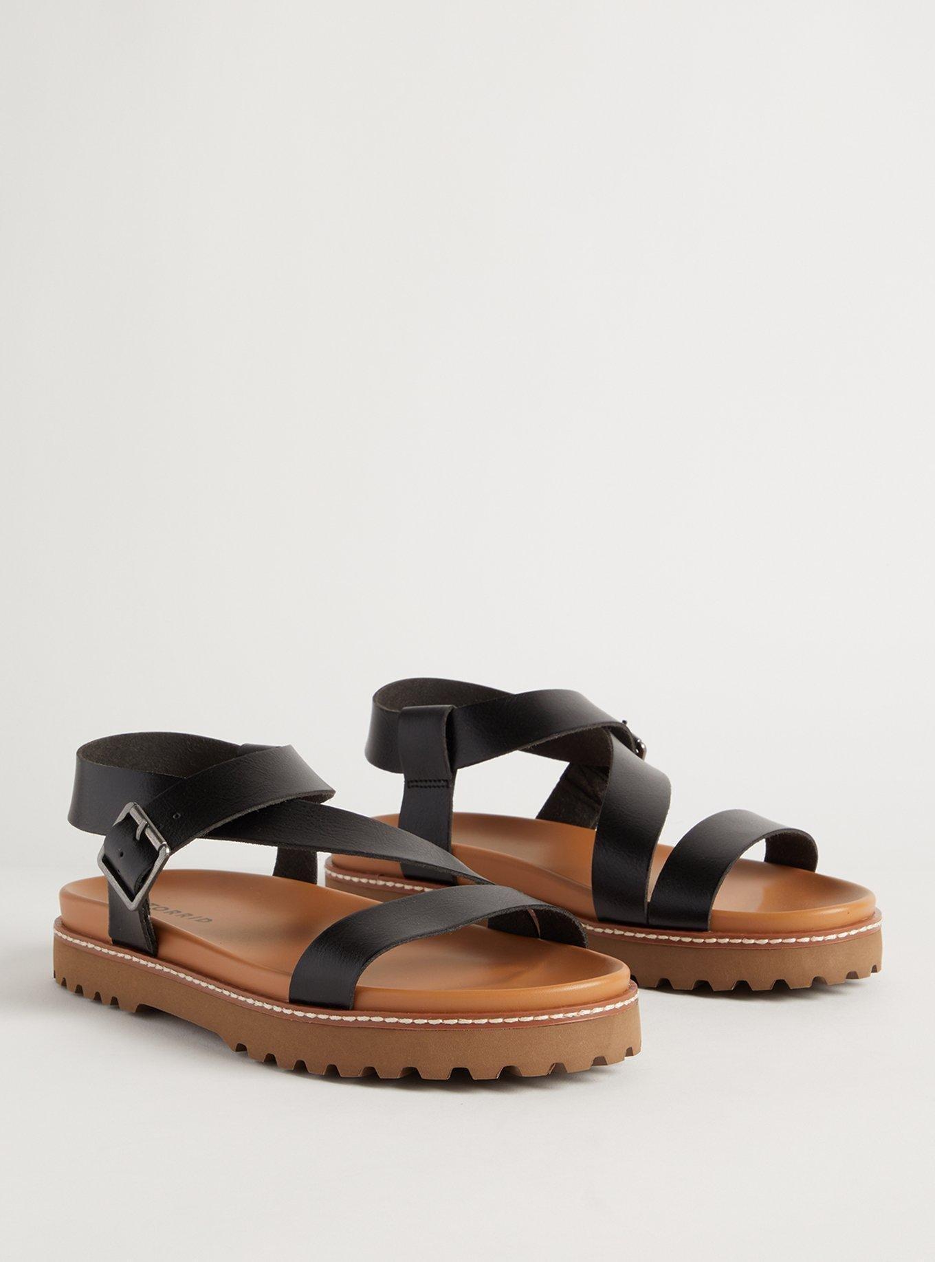 Graphic Strap leather sandals