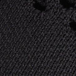 Almond Toe Fly Knit Flat (WW), BLACK, swatch