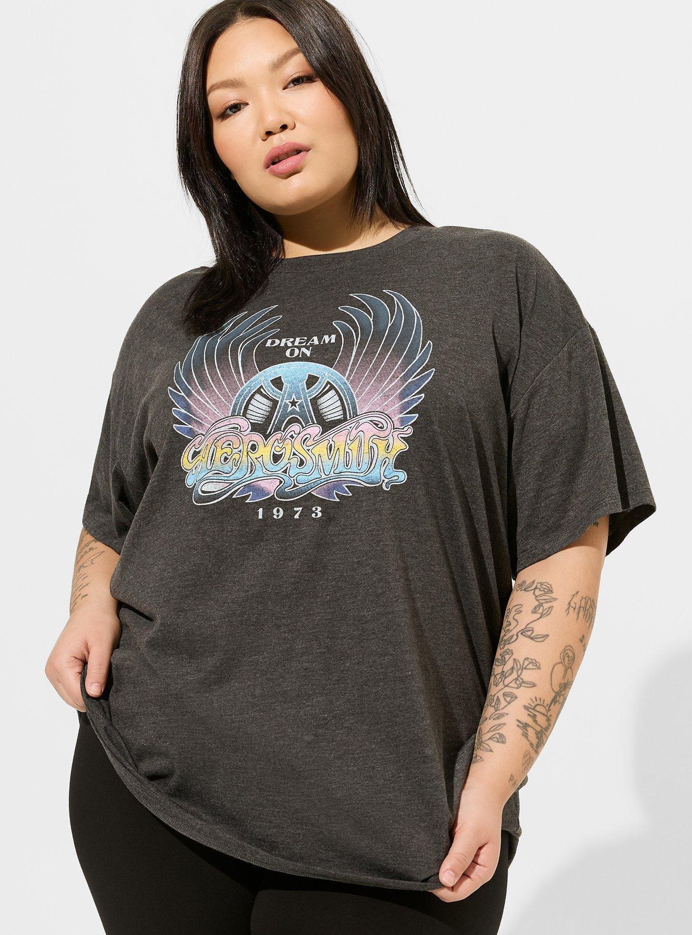 Aerosmith Oversize Fit Cotton Tunic Tee, , hi-res