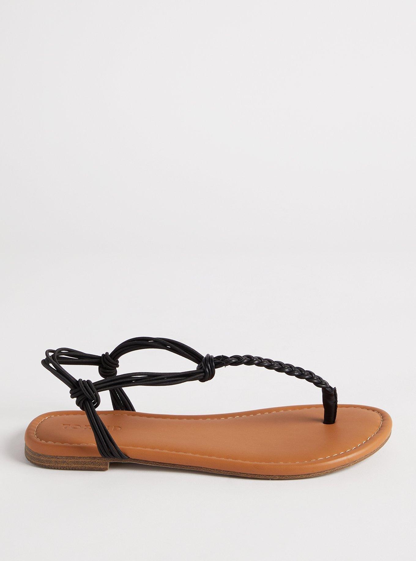 Braided T Strap Sandal (WW