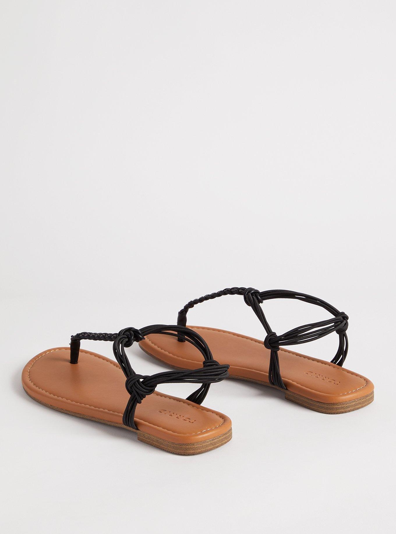 Braided T Strap Sandal (WW