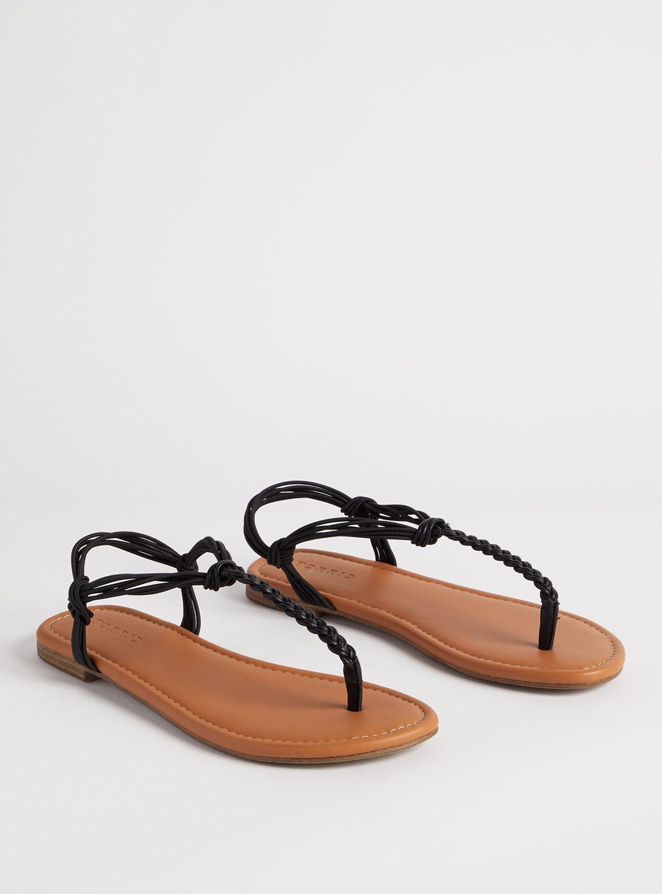 Braided T Strap Sandal (WW