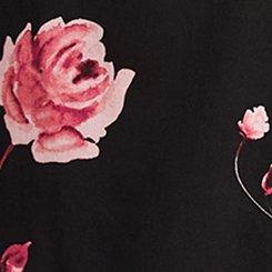 Ava Ruched V-Neck Cami, TOSSED ROSES DEEP BLACK, swatch