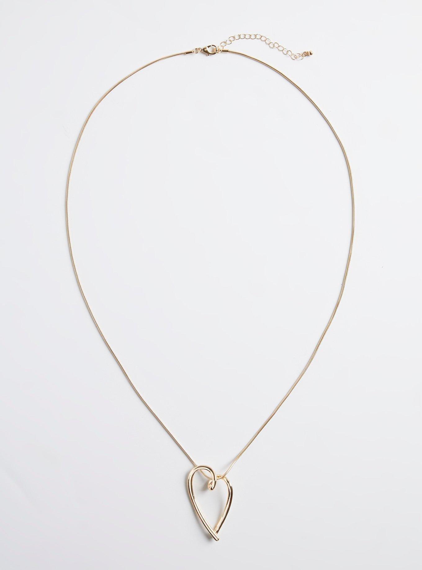 Heart Pendant Necklace , , hi-res