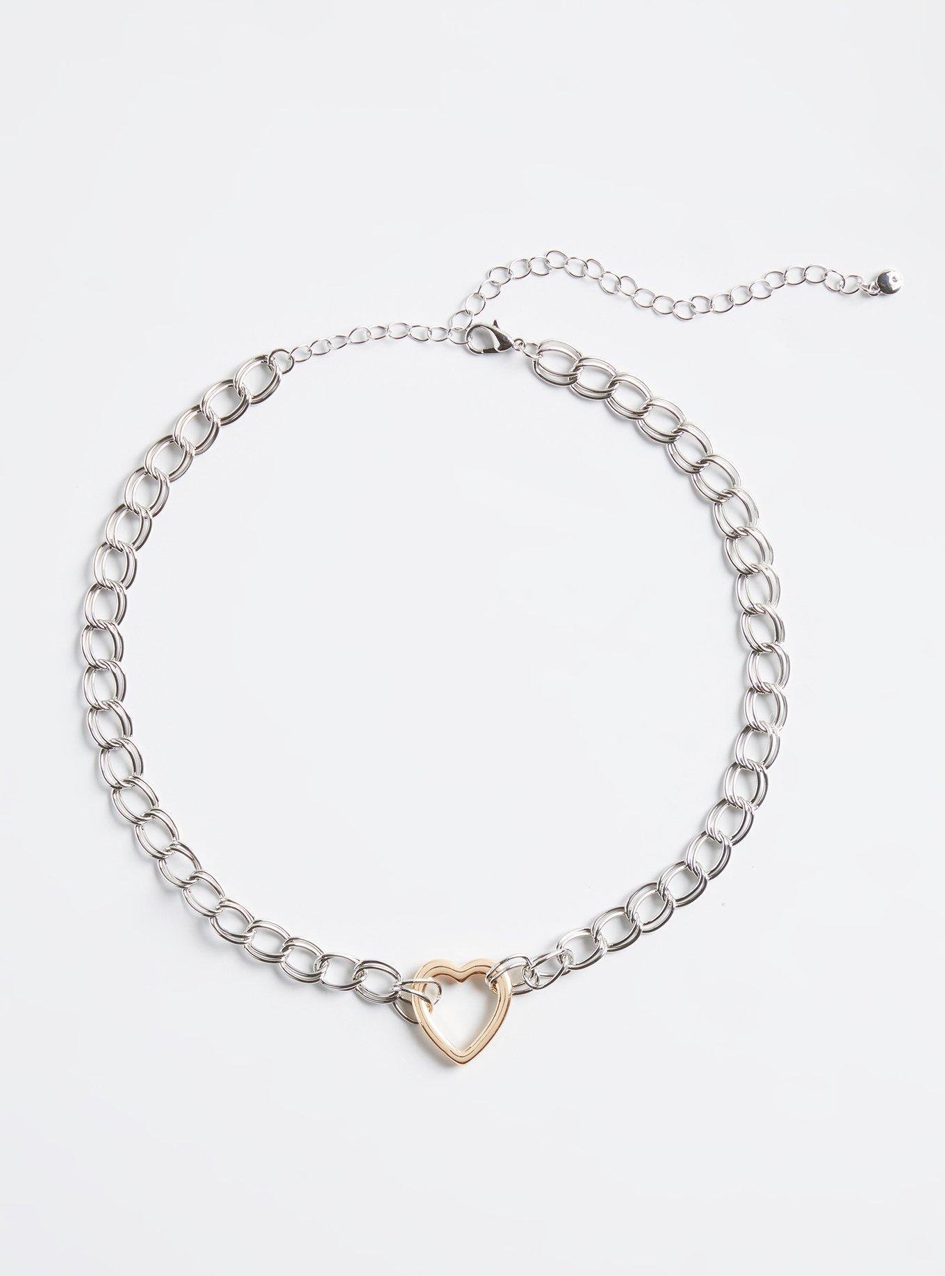 Plus Size - Heart Chain Link Necklace - Torrid