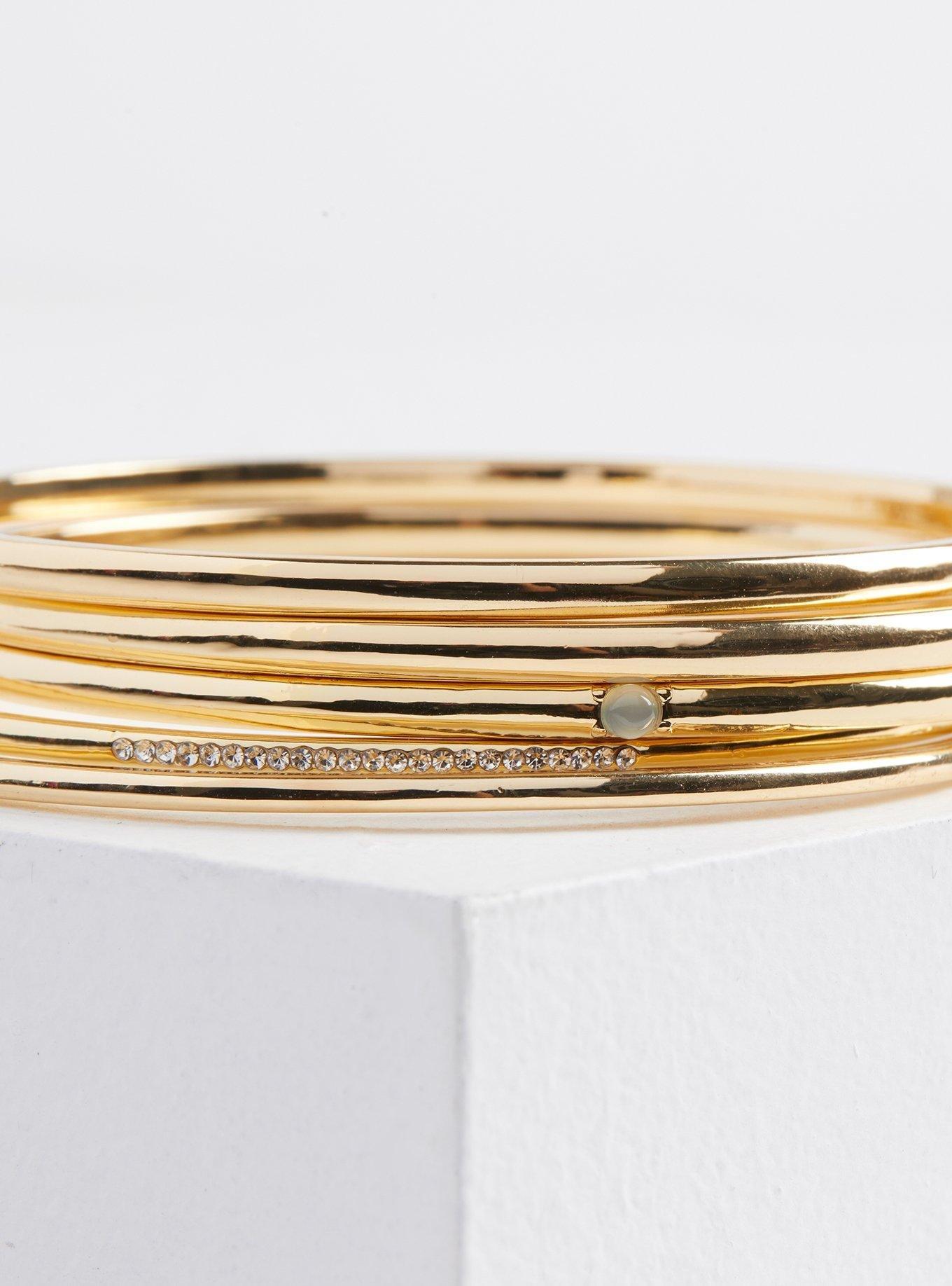 Pave Delicate Bangle Set