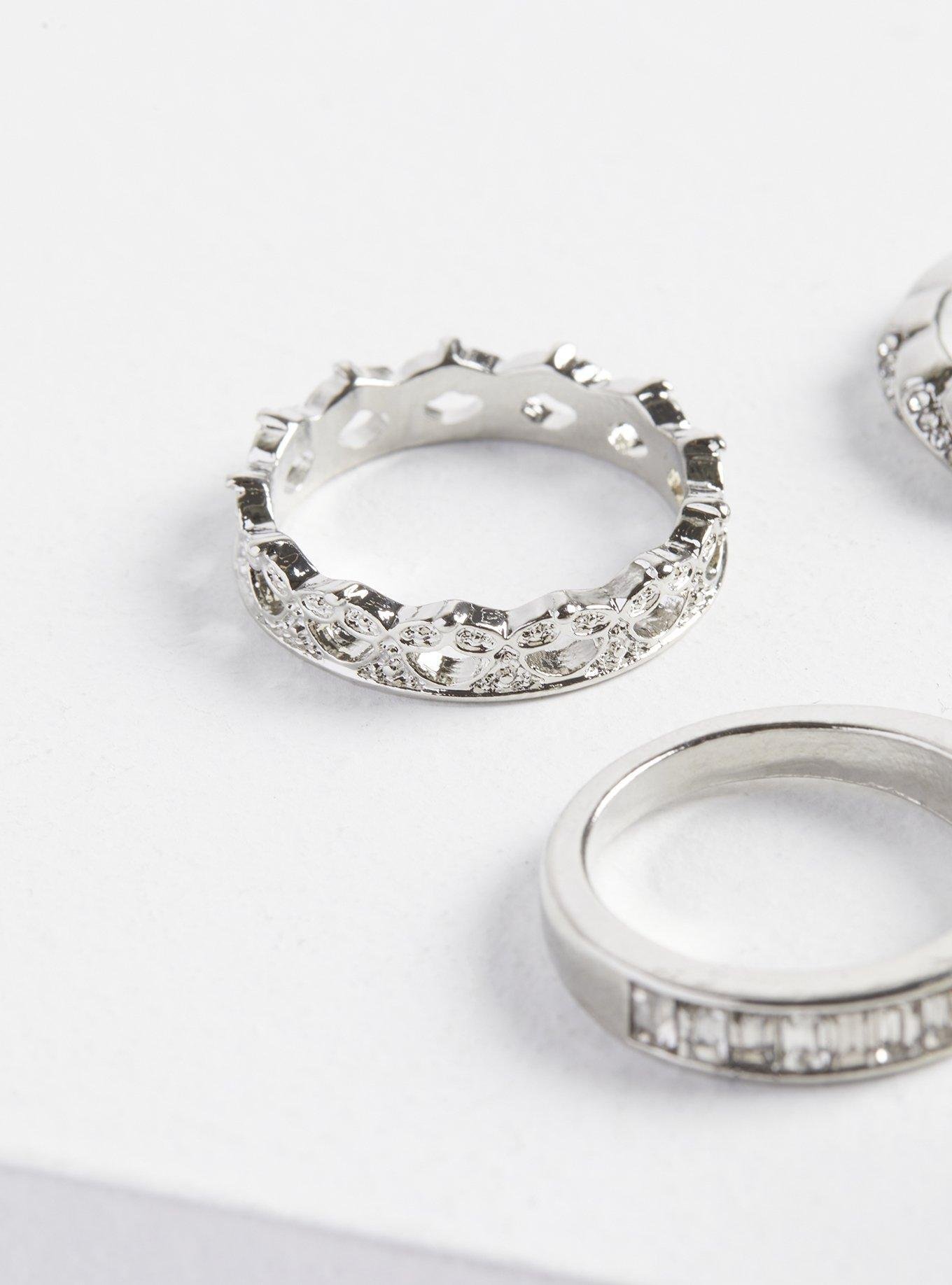 Plus Size - Heart Outline Ring Set - Torrid