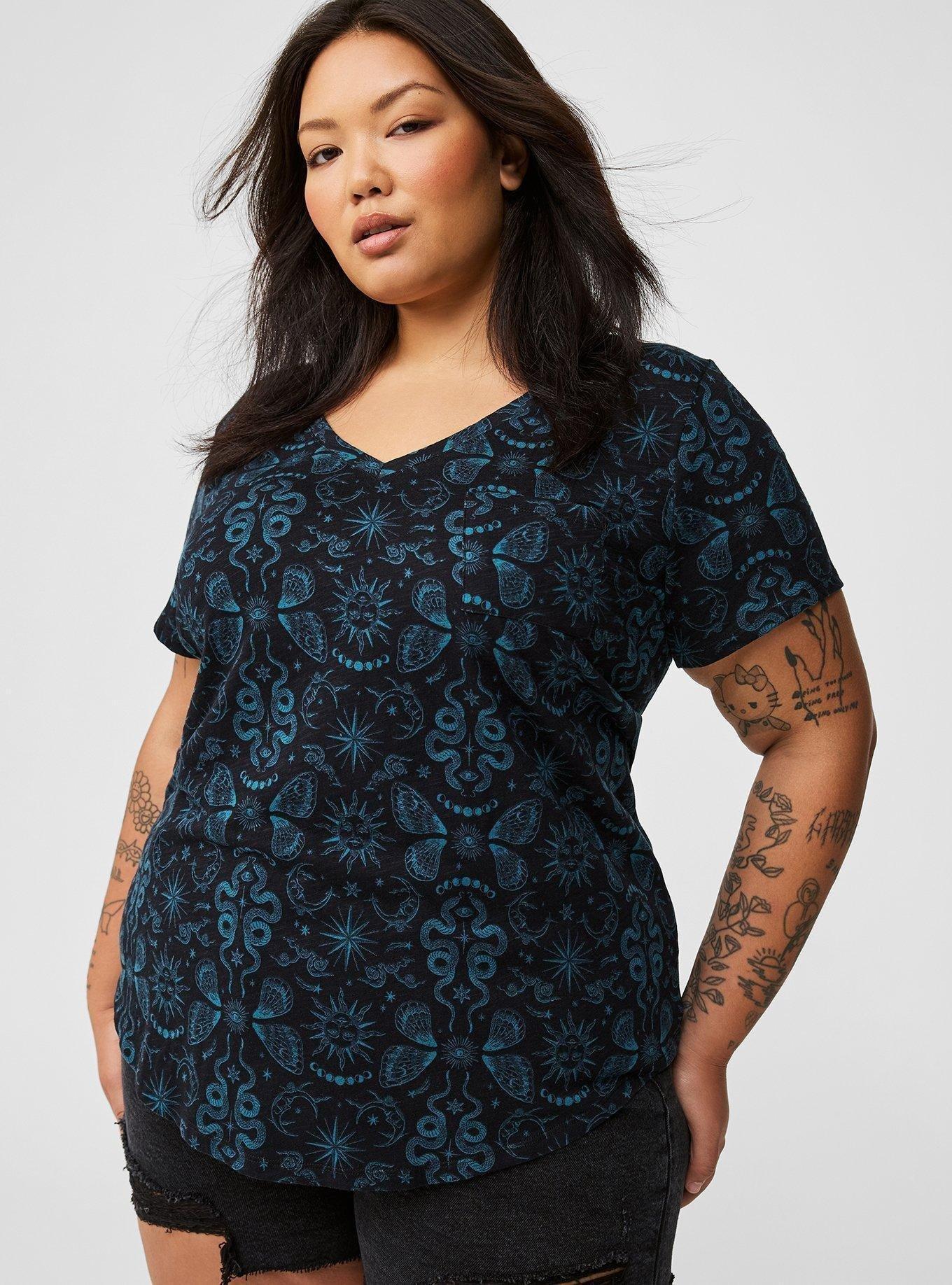 Plus Size - Heritage Slub V-Neck Pocket Tee - Torrid