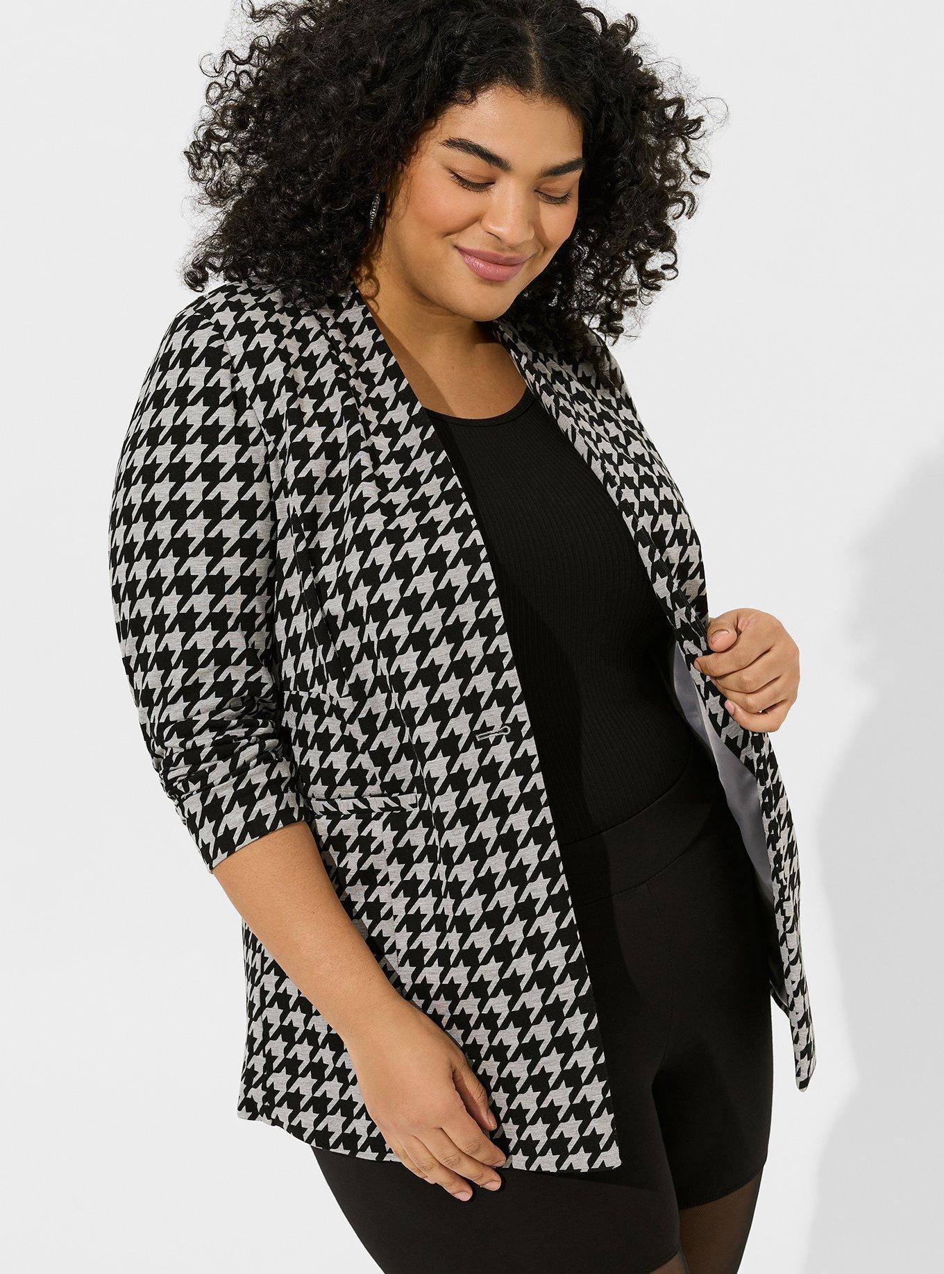 Plus size longline clearance blazer