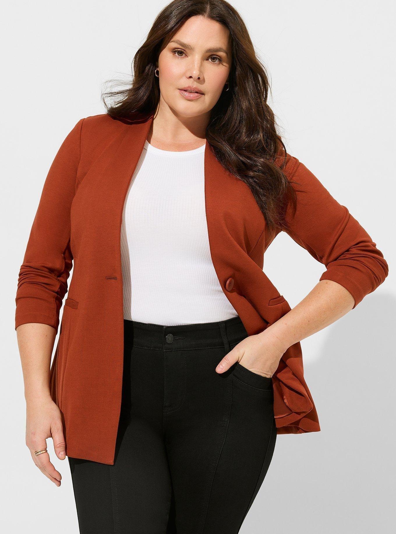 Ladies ponte hotsell knit jackets