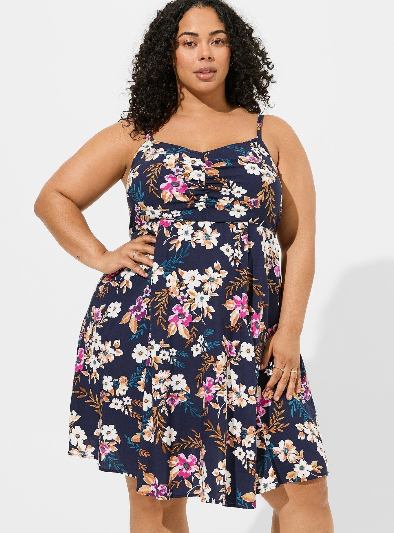 Plus Size - Mini Challis Skater Dress - Torrid