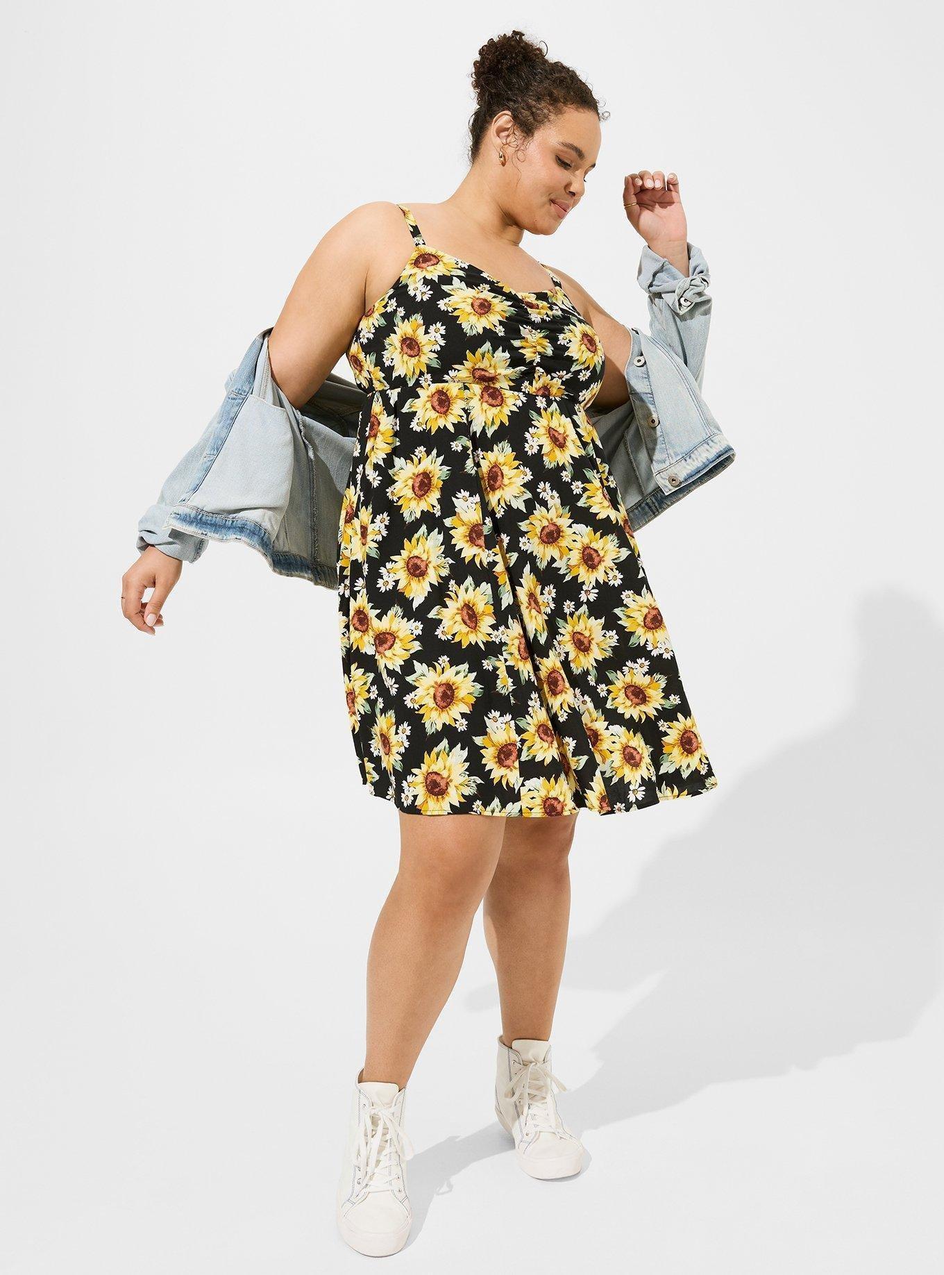 Plus Size - Mini Challis Skater Dress - Torrid