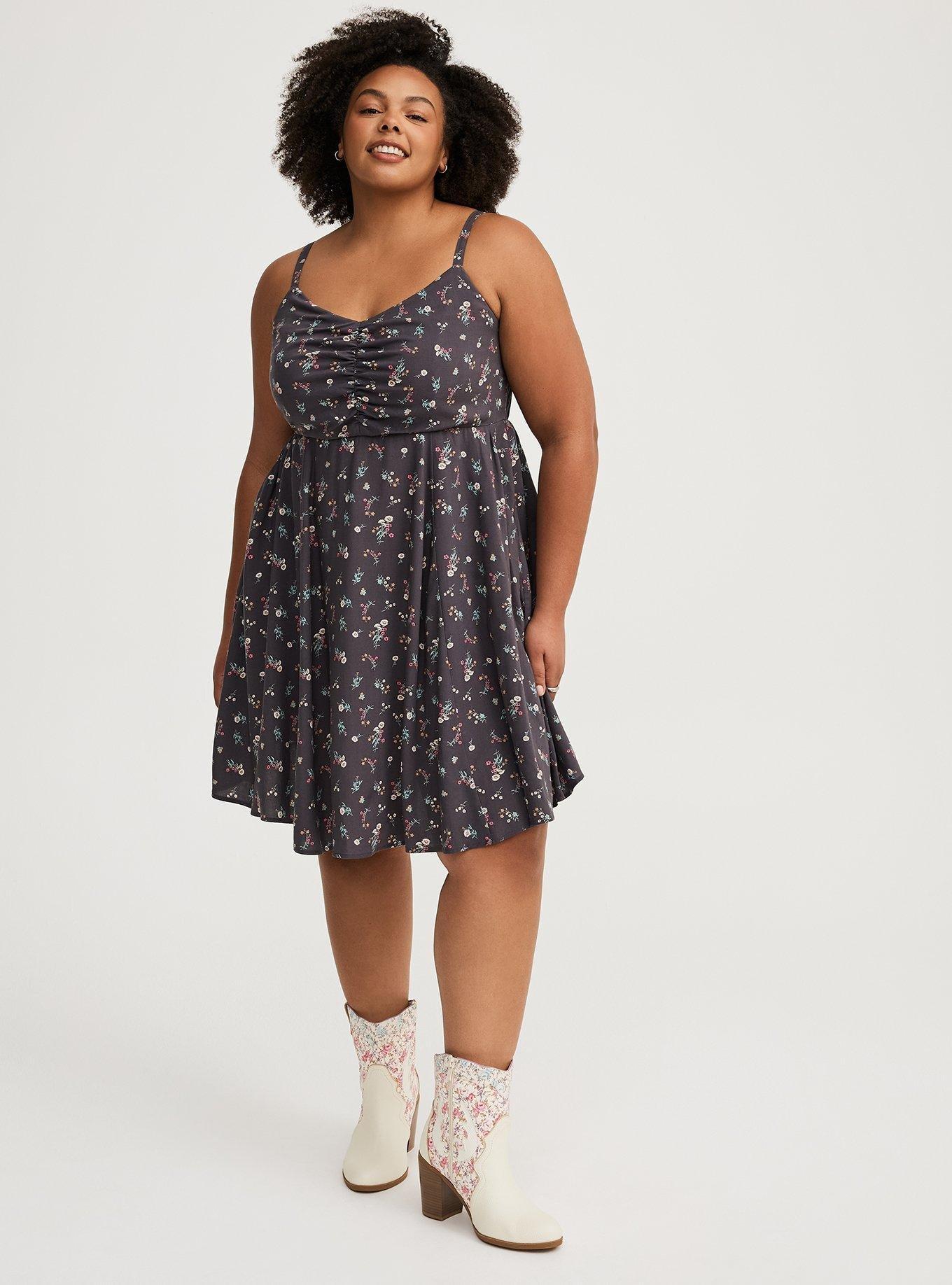 Mini Challis Skater Dress