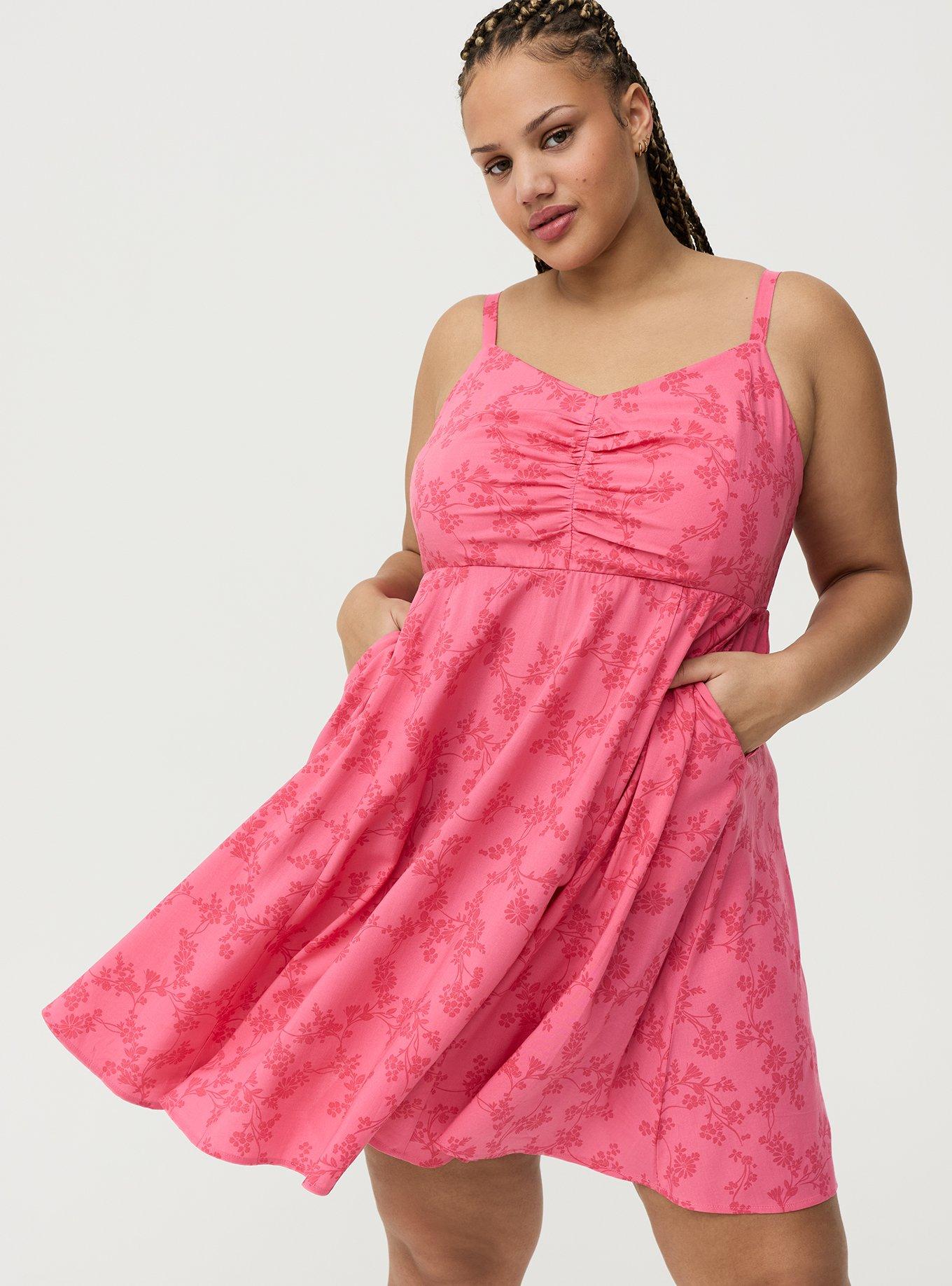 Mini Challis Skater Dress, BONITA FLORAL CORAL, alternate