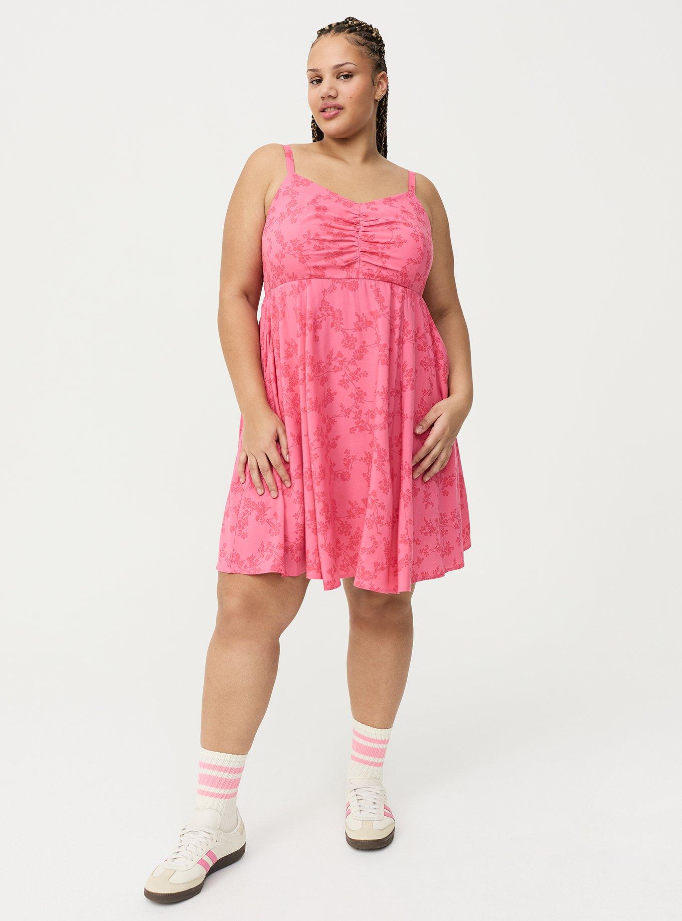 Mini Challis Skater Dress, BONITA FLORAL CORAL, alternate