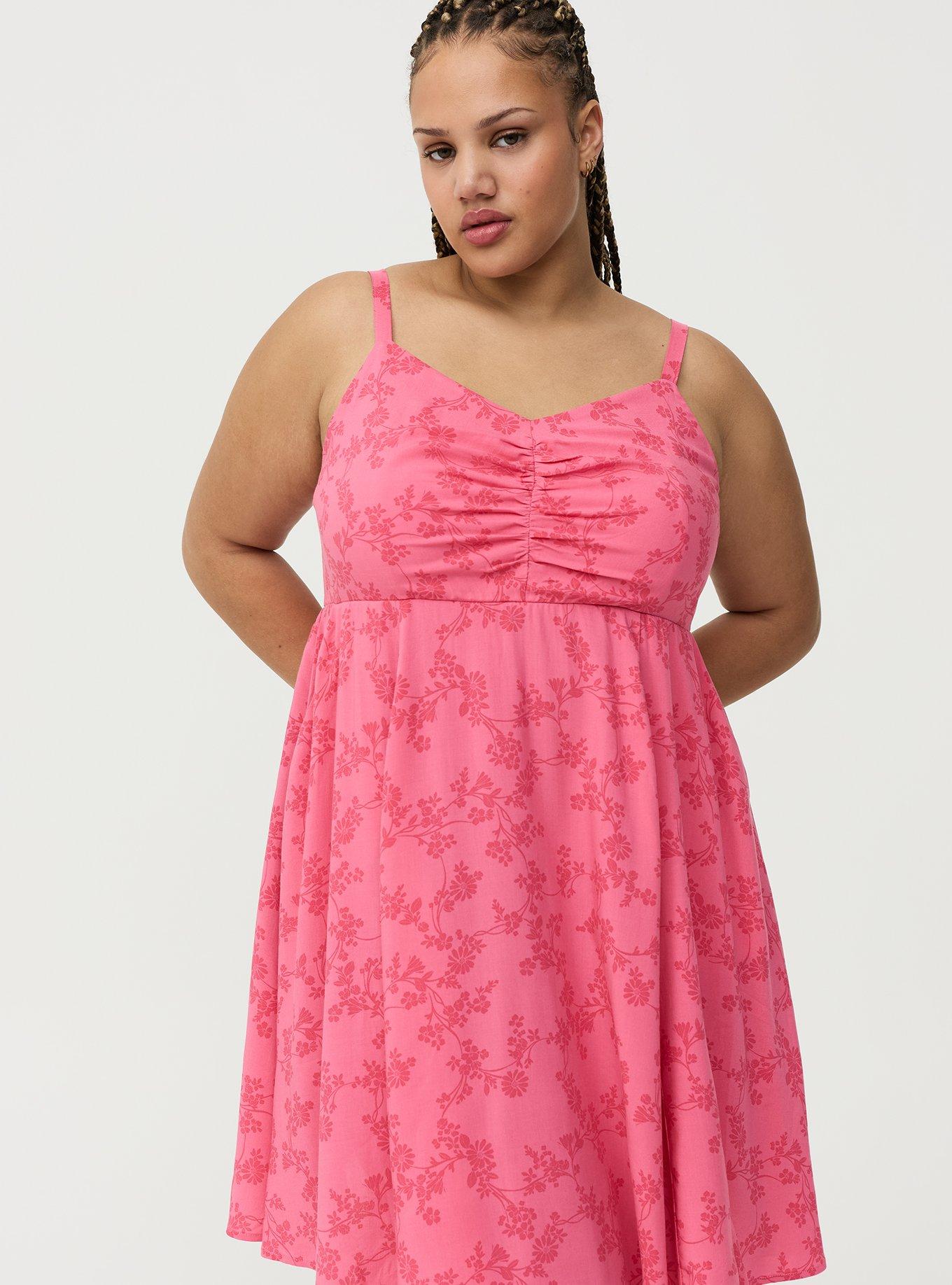 Mini Challis Skater Dress, BONITA FLORAL CORAL, alternate