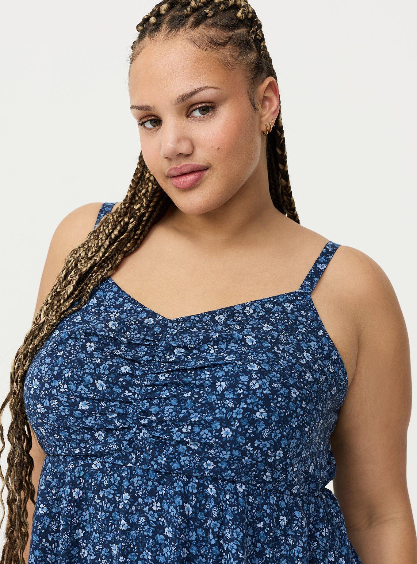 Mini Challis Skater Dress, LOVELY DITSY FLORAL BLUE, alternate