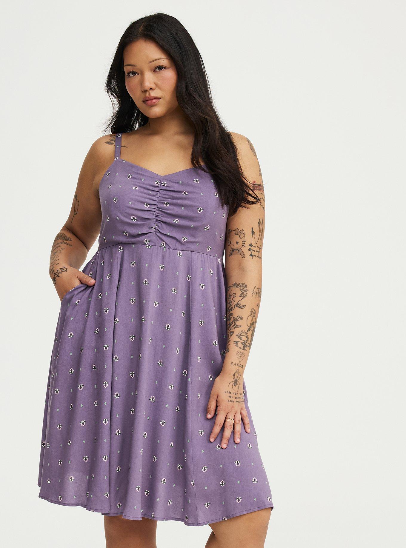 Plus Size - Mini Challis Skater Dress - Torrid