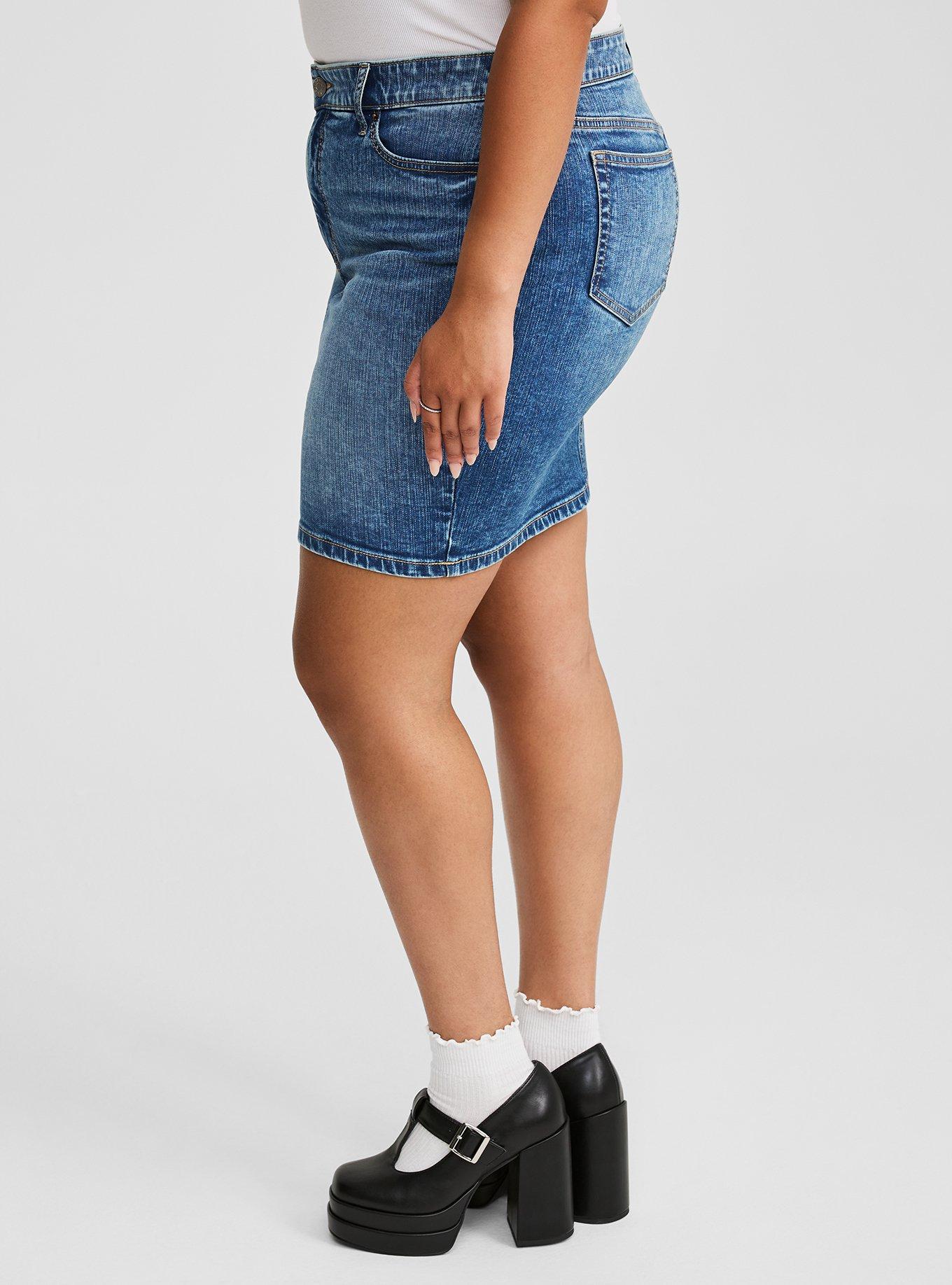 Plus size jean skirts vintage hot sale