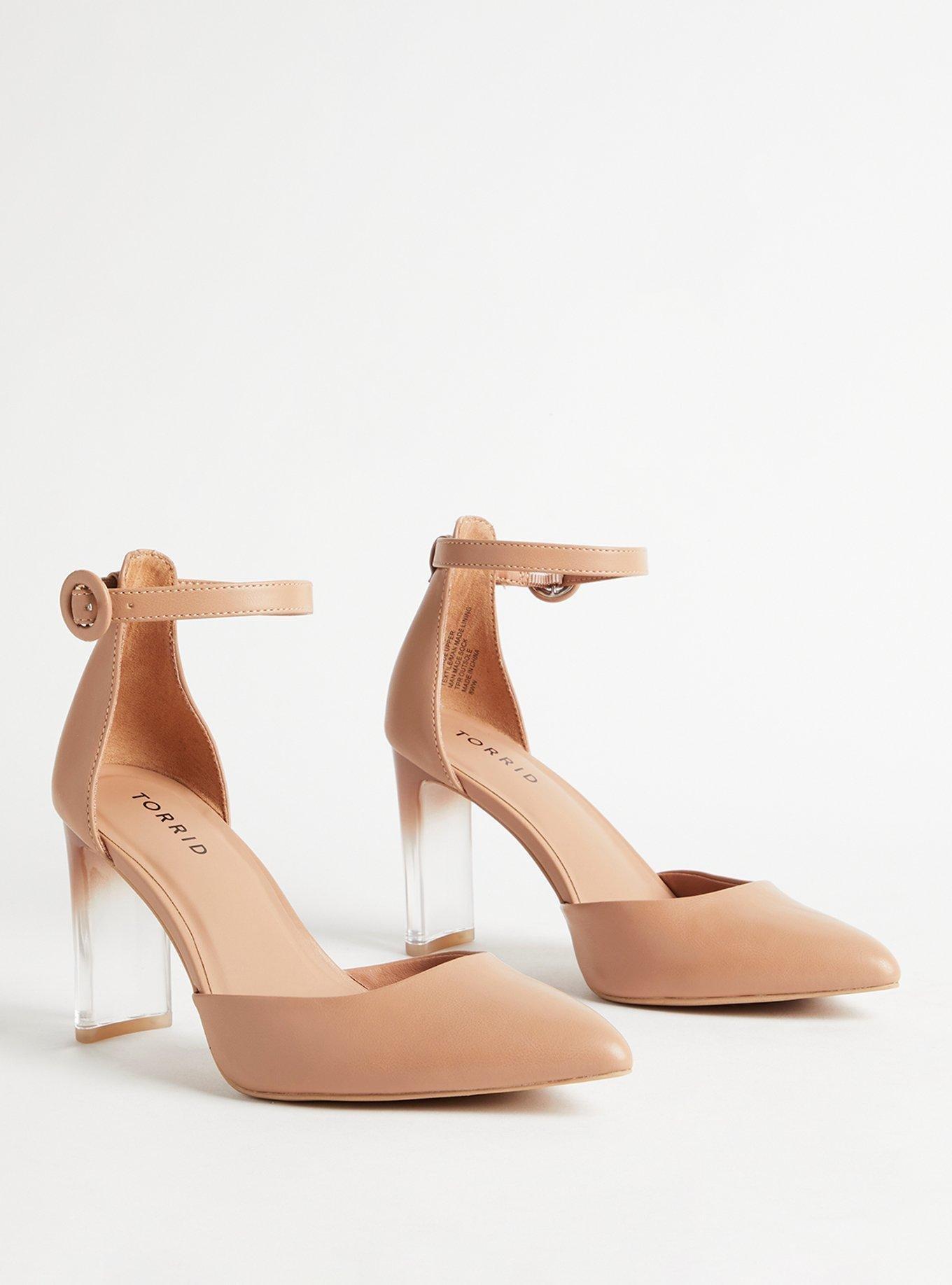 Lucite discount block heels