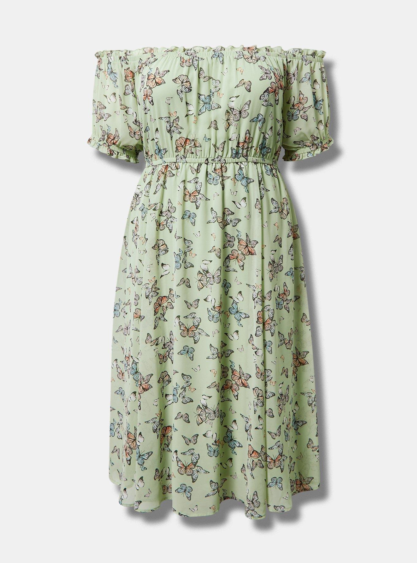 chiffon peasant dress Women's Midi Dresses Casual Spring v Neck Chiffon Long Peasant Sleeves Flowy Spring Dress