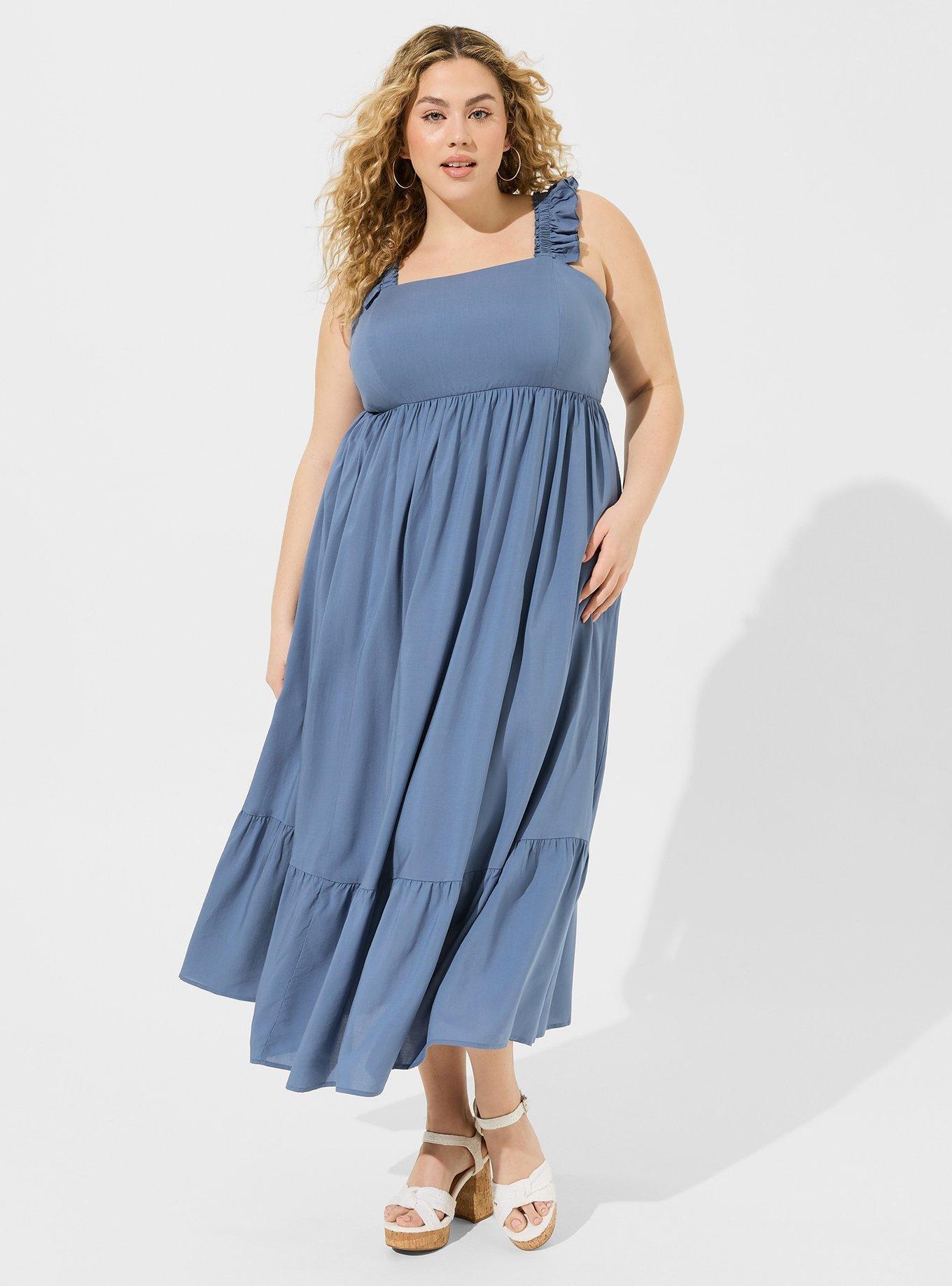 Maxi Challis Ruffle Strap Tiered Dress