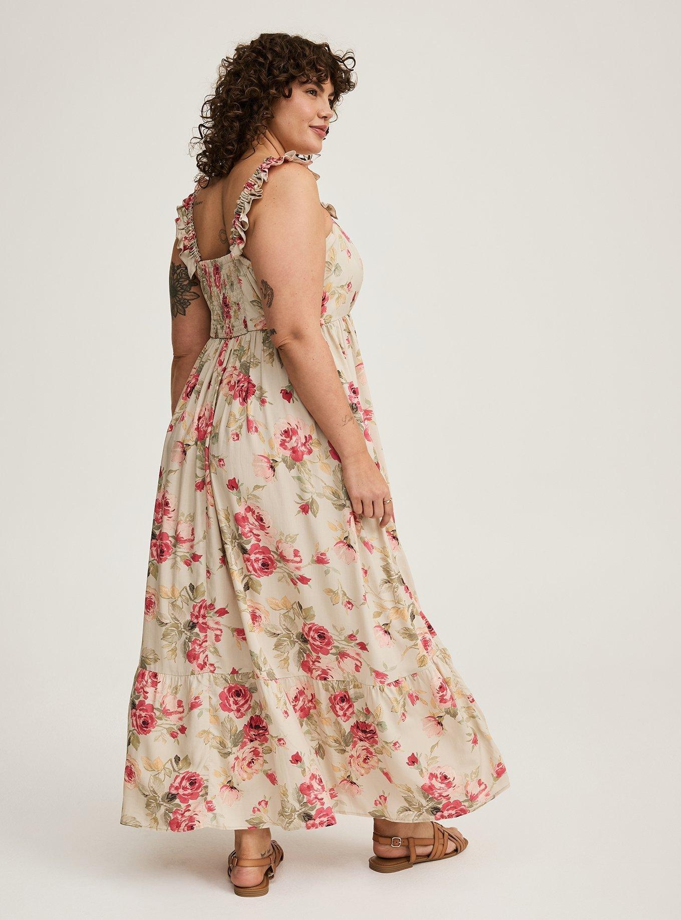 Maxi Challis Ruffle Strap Tiered Dress