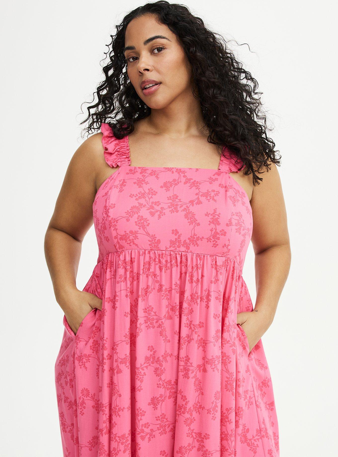 Ruffle Strap Tiered Maxi Dress, BONITA FLORAL CORAL, alternate