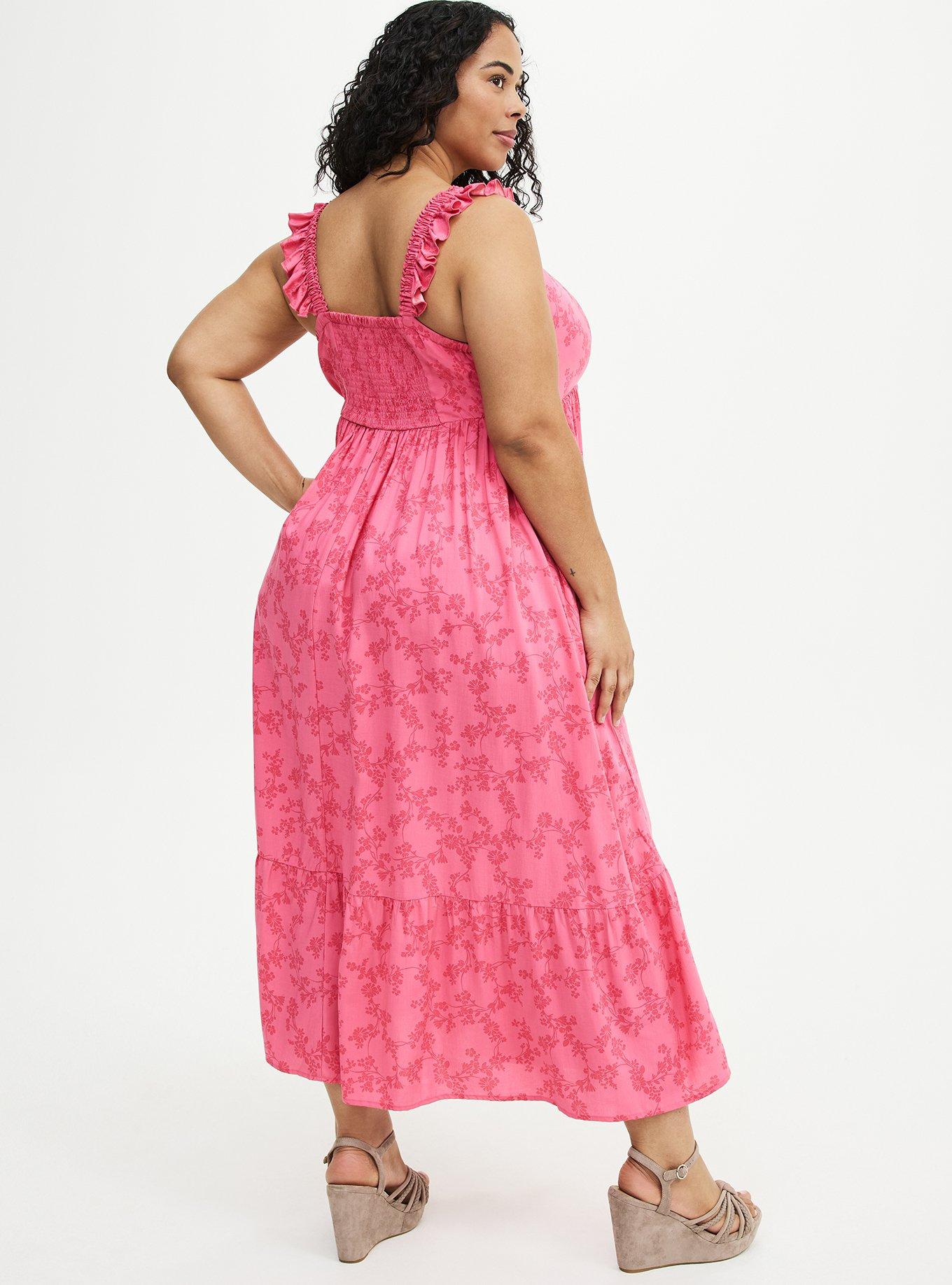 Ruffle Strap Tiered Maxi Dress, BONITA FLORAL CORAL, alternate