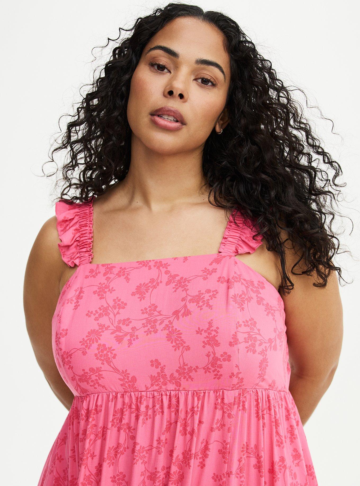 torrid coral lace dress Plus Size - Ruffle Strap Tiered Maxi Dress