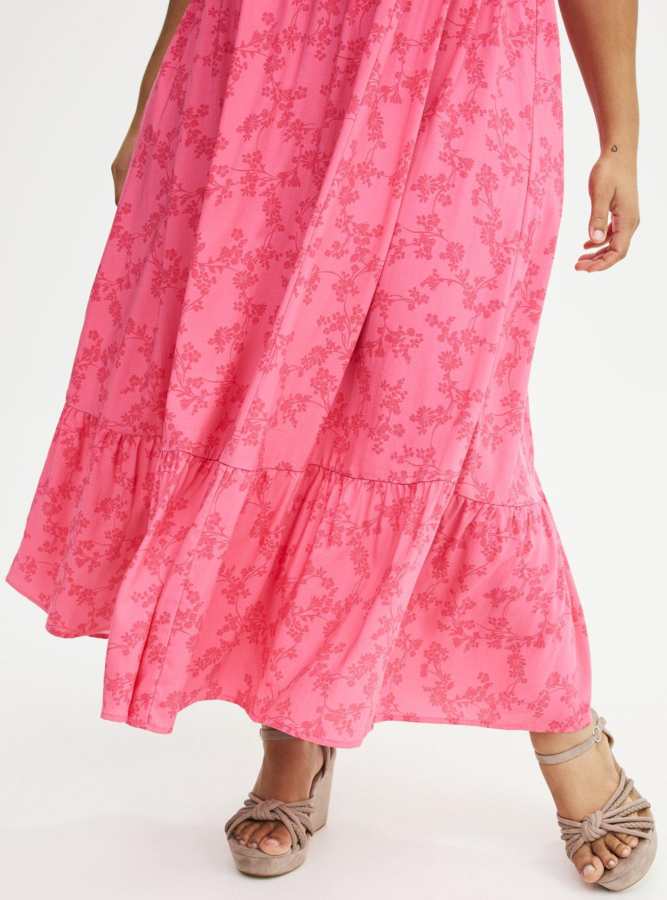 Ruffle Strap Tiered Maxi Dress, BONITA FLORAL CORAL, alternate