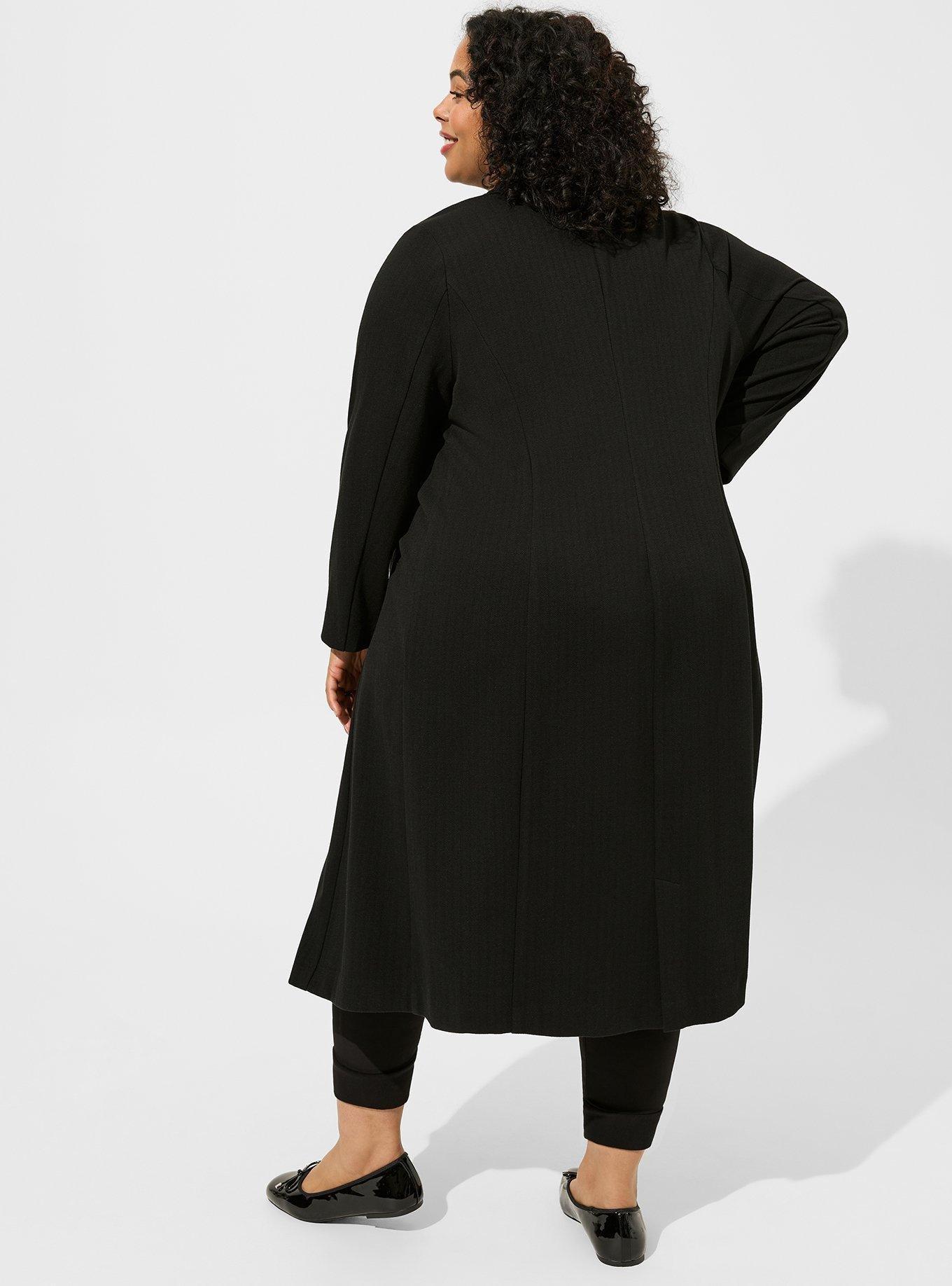 Plus Size Studio Double Knit Longline Coat Torrid