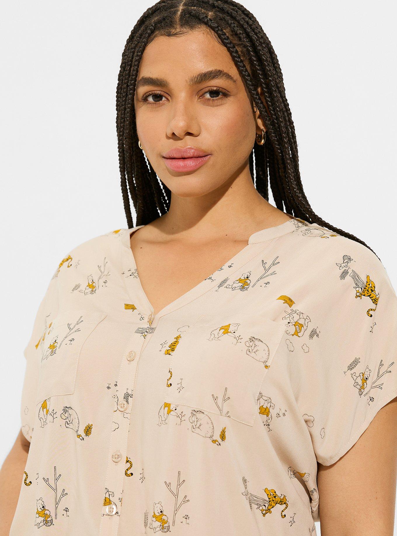 Plus Size - Disney Winnie The Pooh Dolman Challis Blouse - Torrid