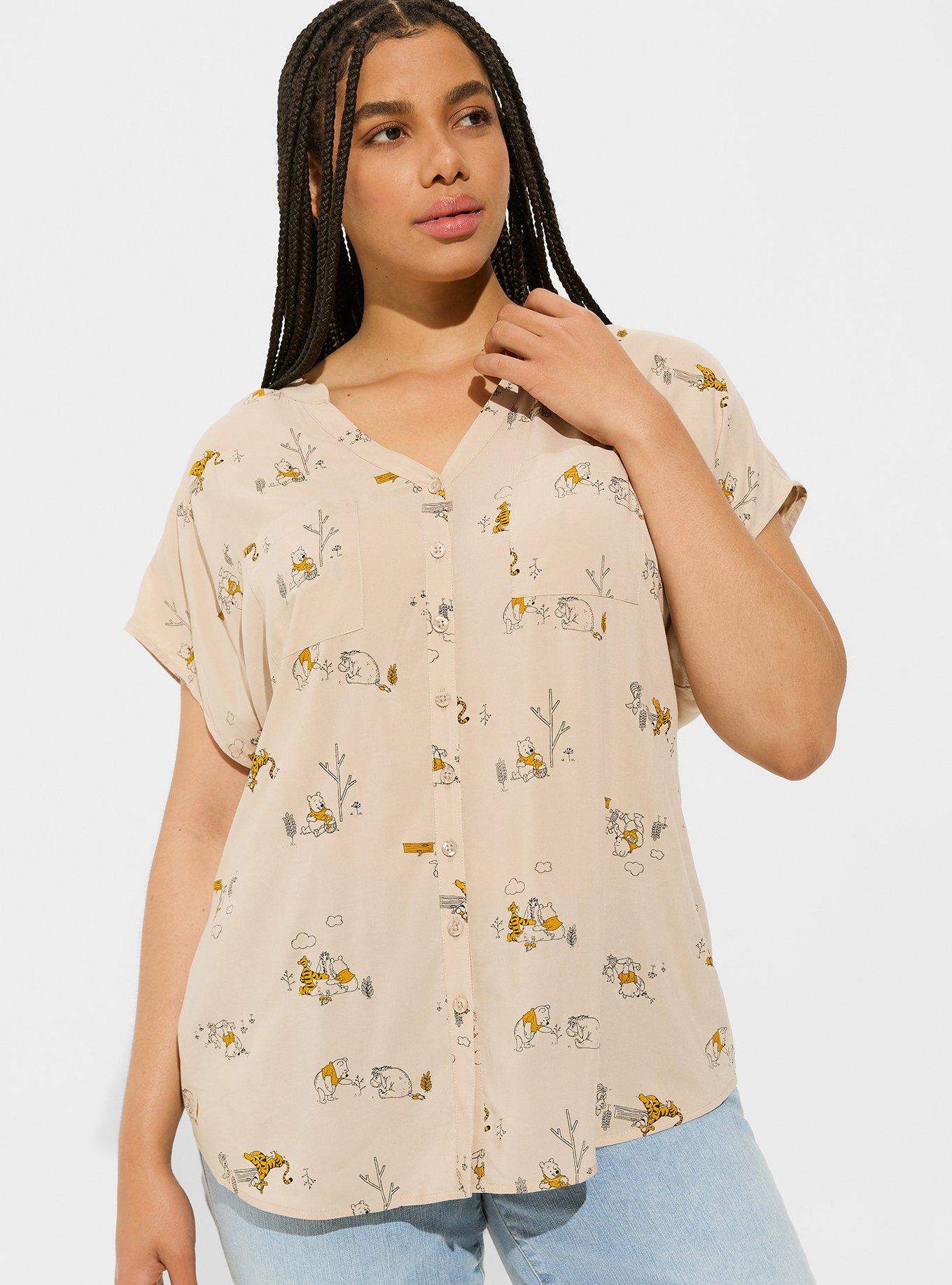 Disney Winnie The Pooh Dolman Challis Blouse