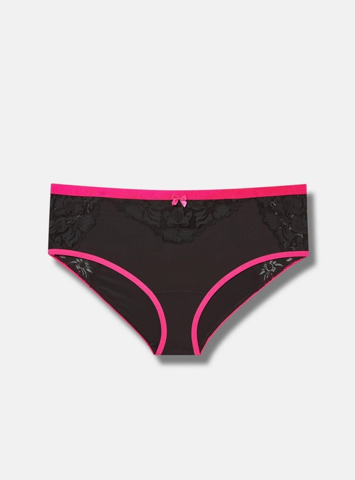 Neon Nights Hibiscus Lace Hipster Panty