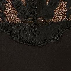 Neon Nights Hibiscus Lace Hipster Panty, RICH BLACK, swatch