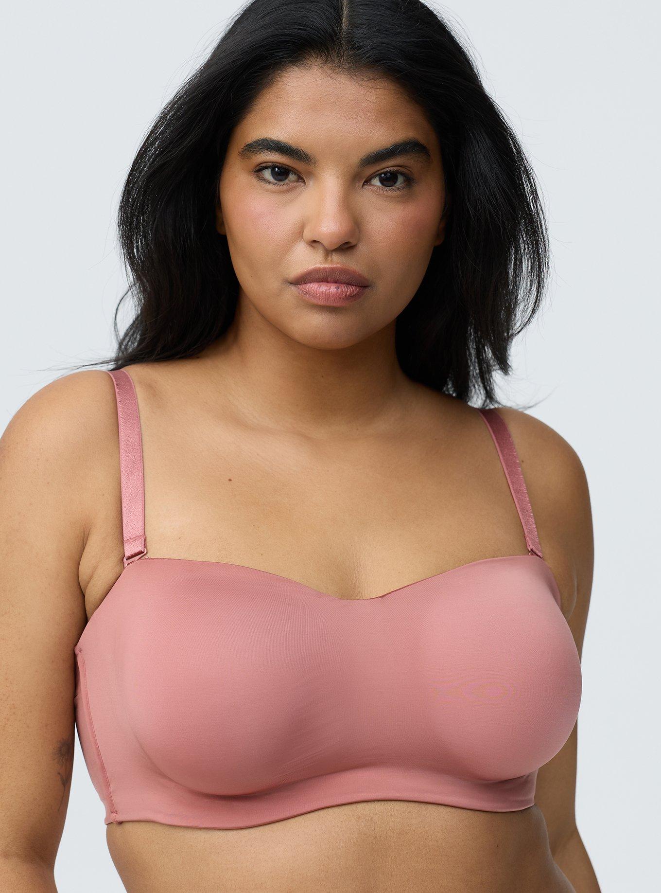 Strapless Unlined Bra, WITHERED ROSE, hi-res