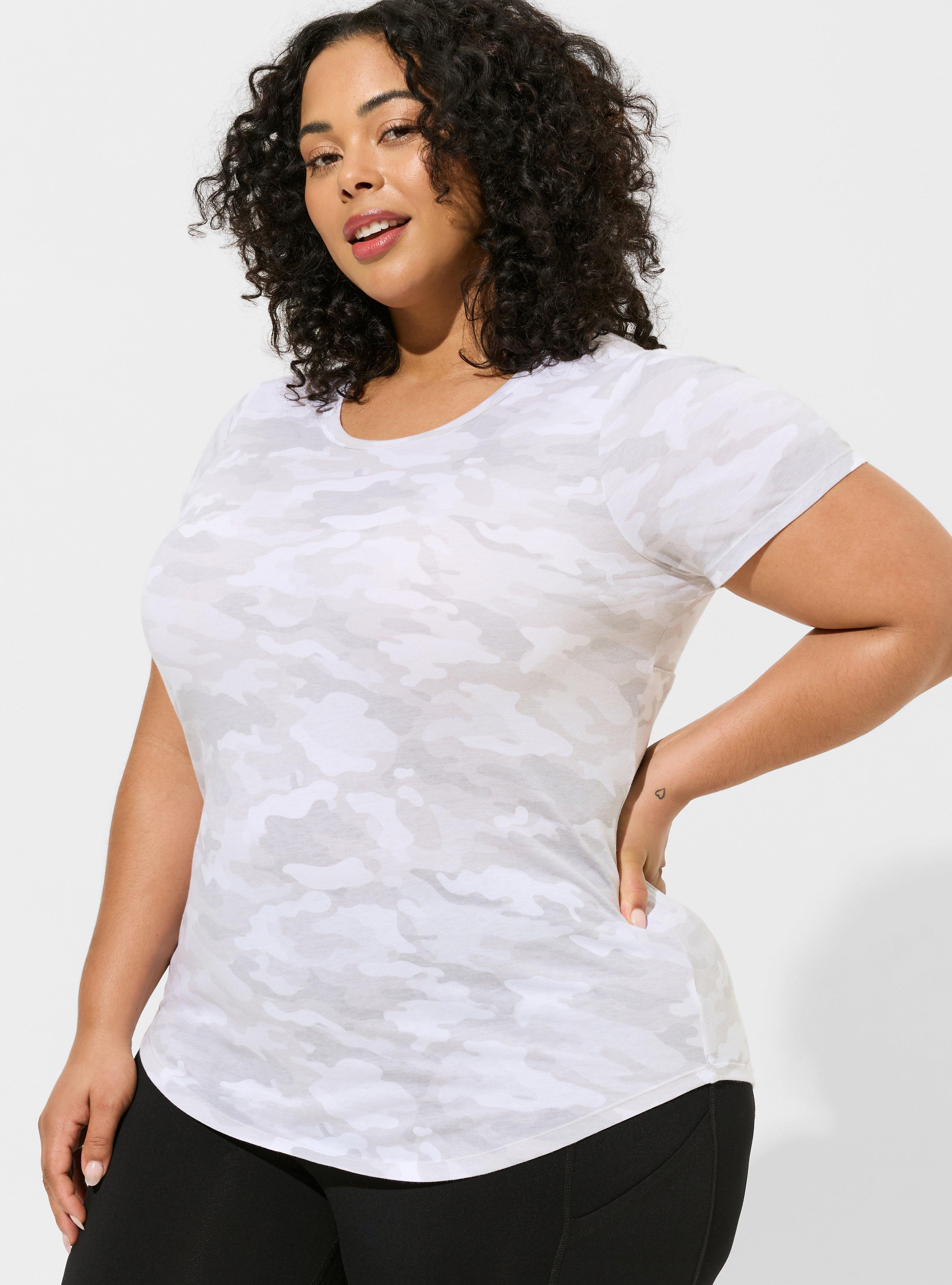 Performance Cotton Open Back Short Sleeve Tunic Tee