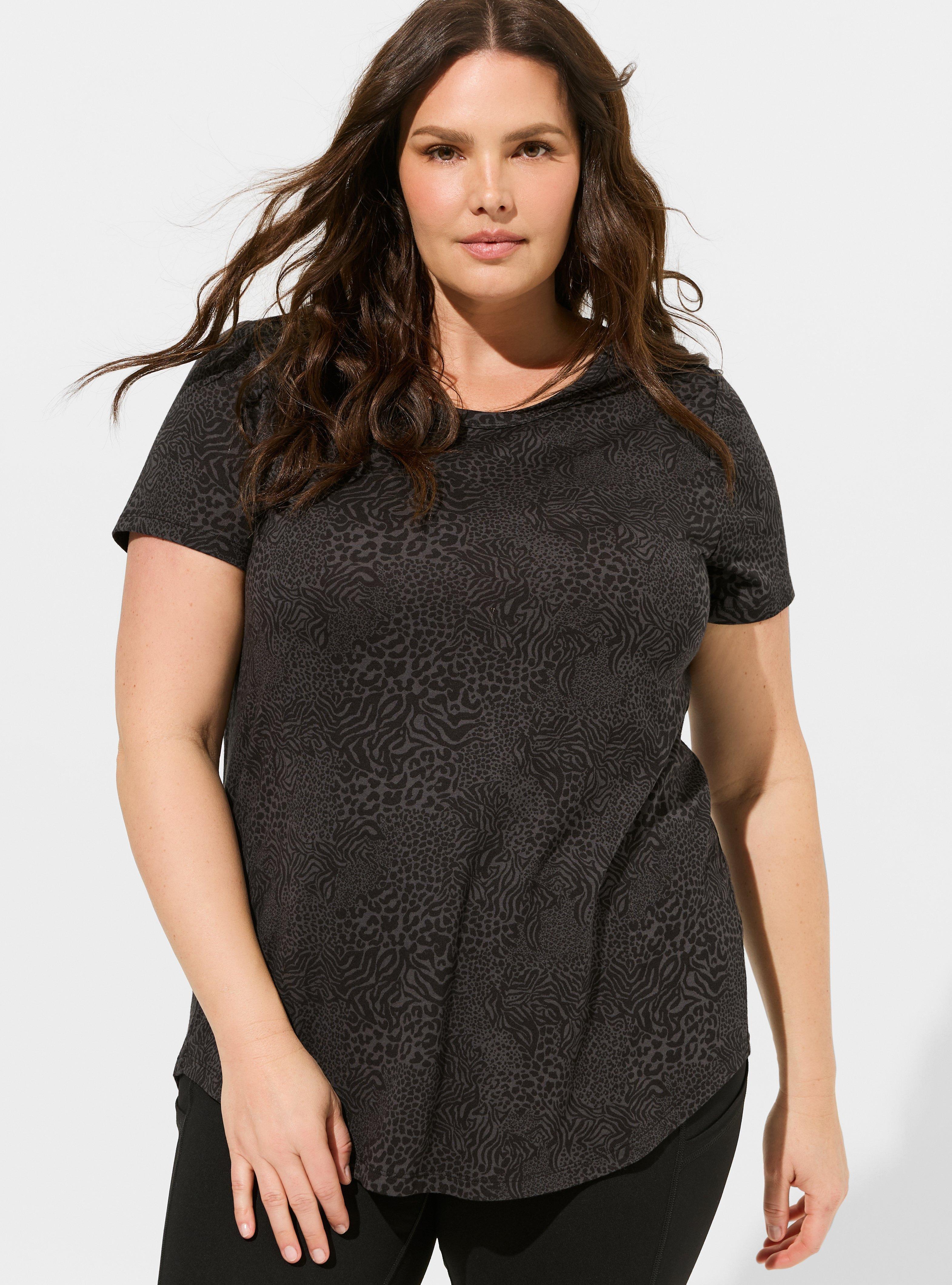 Performance Cotton Open Back Short Sleeve Tunic Tee