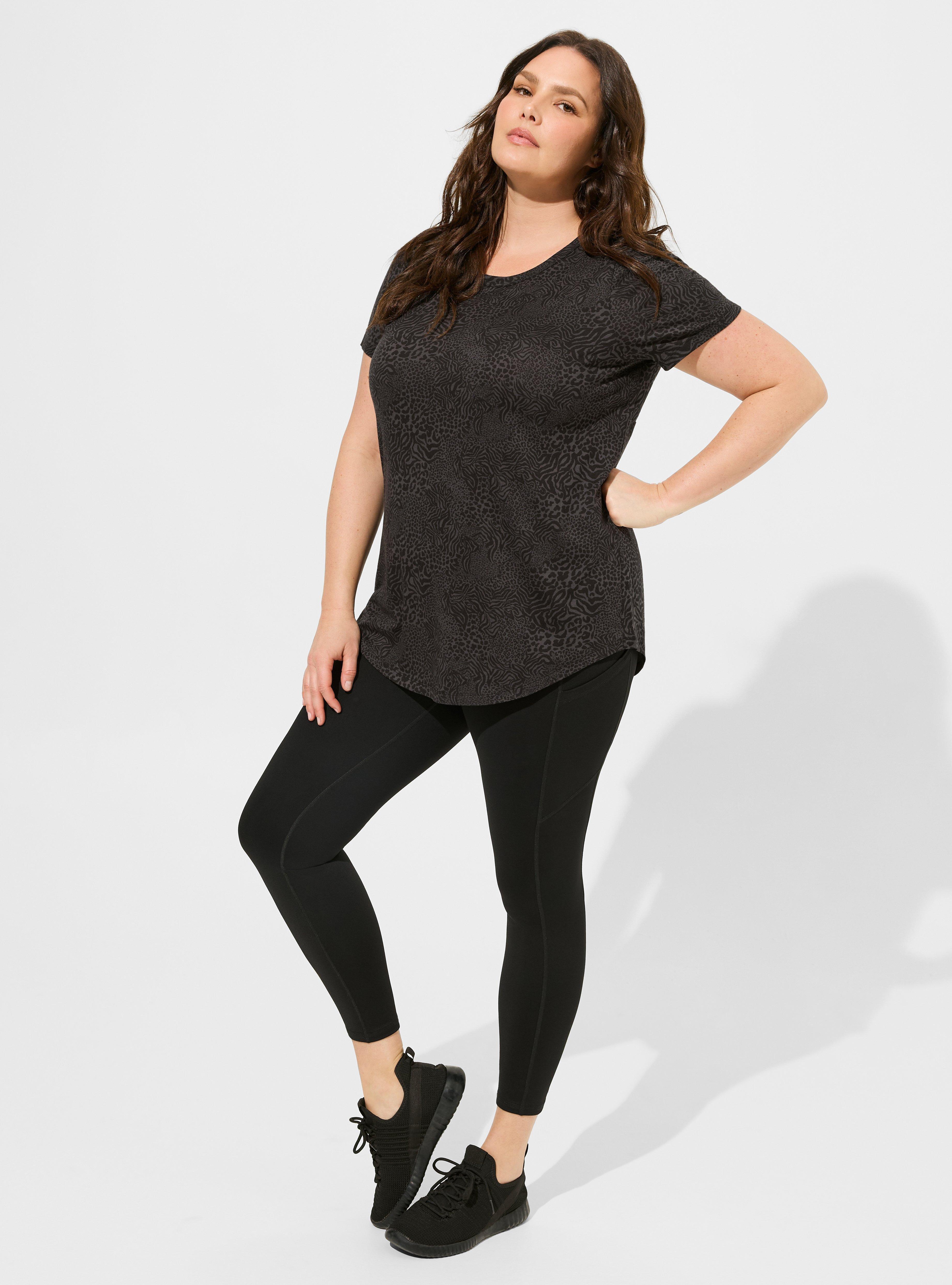 Performance Cotton Open Back Short Sleeve Tunic Tee