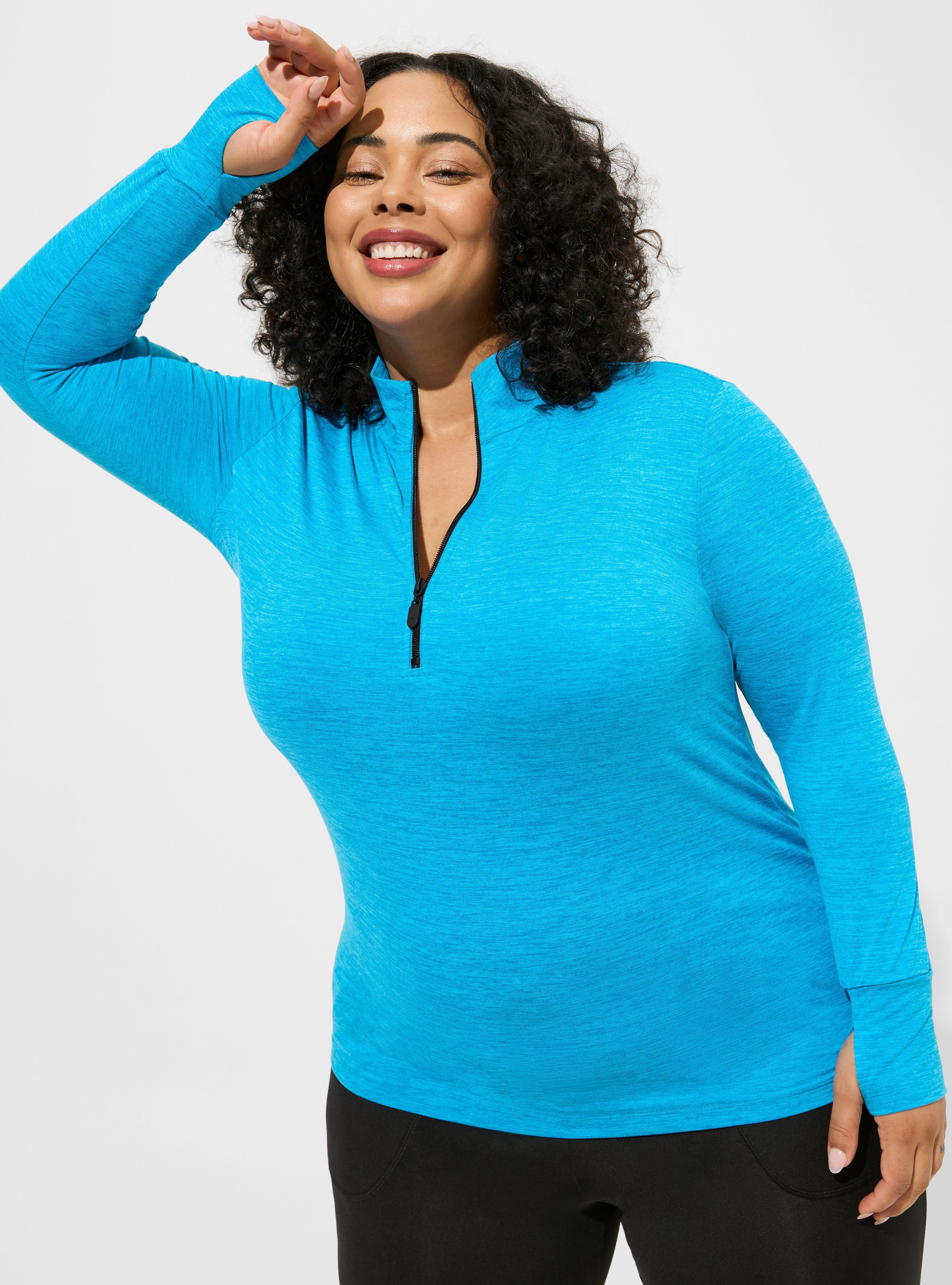 Plus Size - Blended Jersey Active Shrug with Thumbholes - Torrid