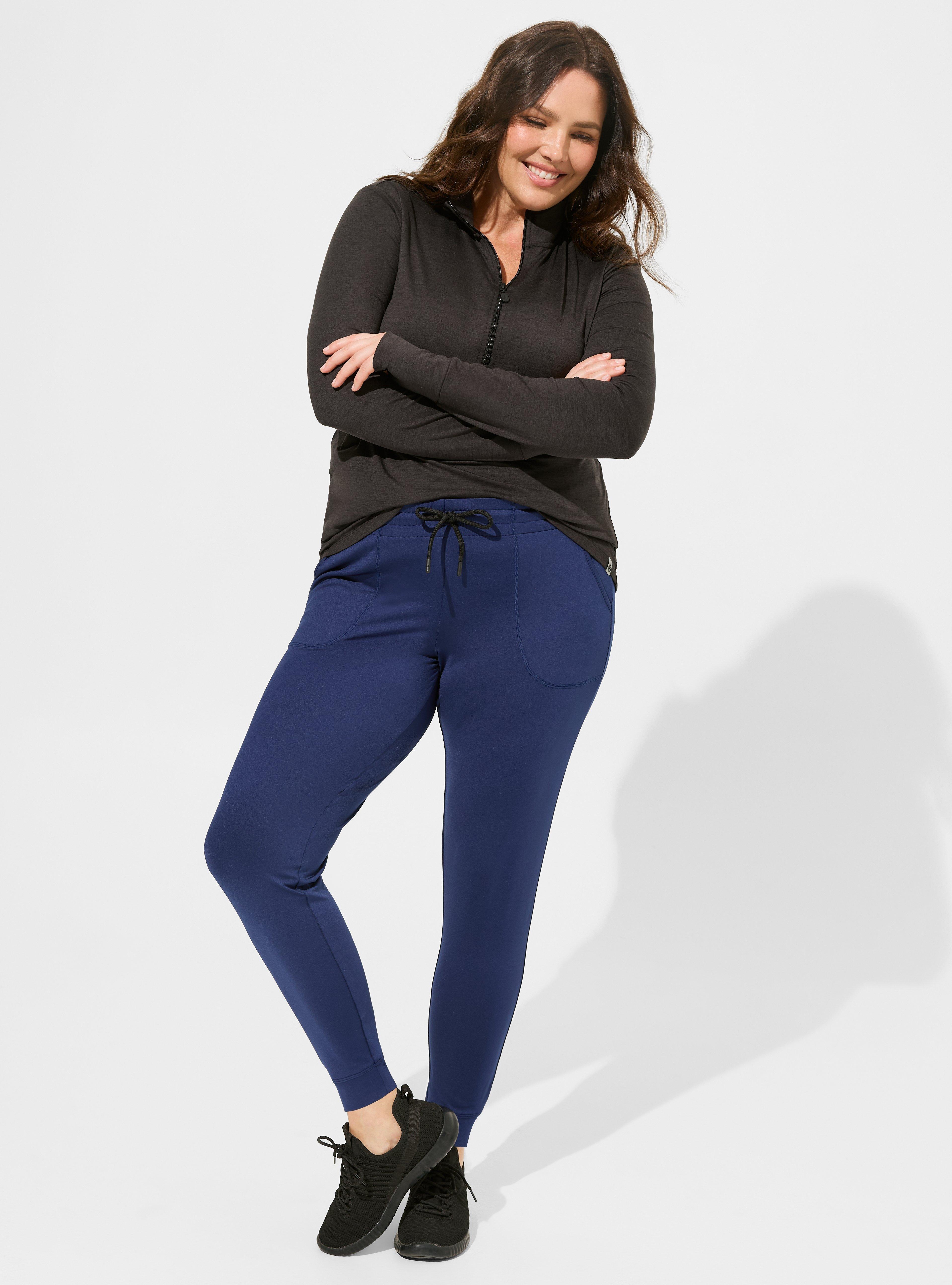 Shop Plus Size Active Jogger Crop Pant in Black, Sizes 12-30