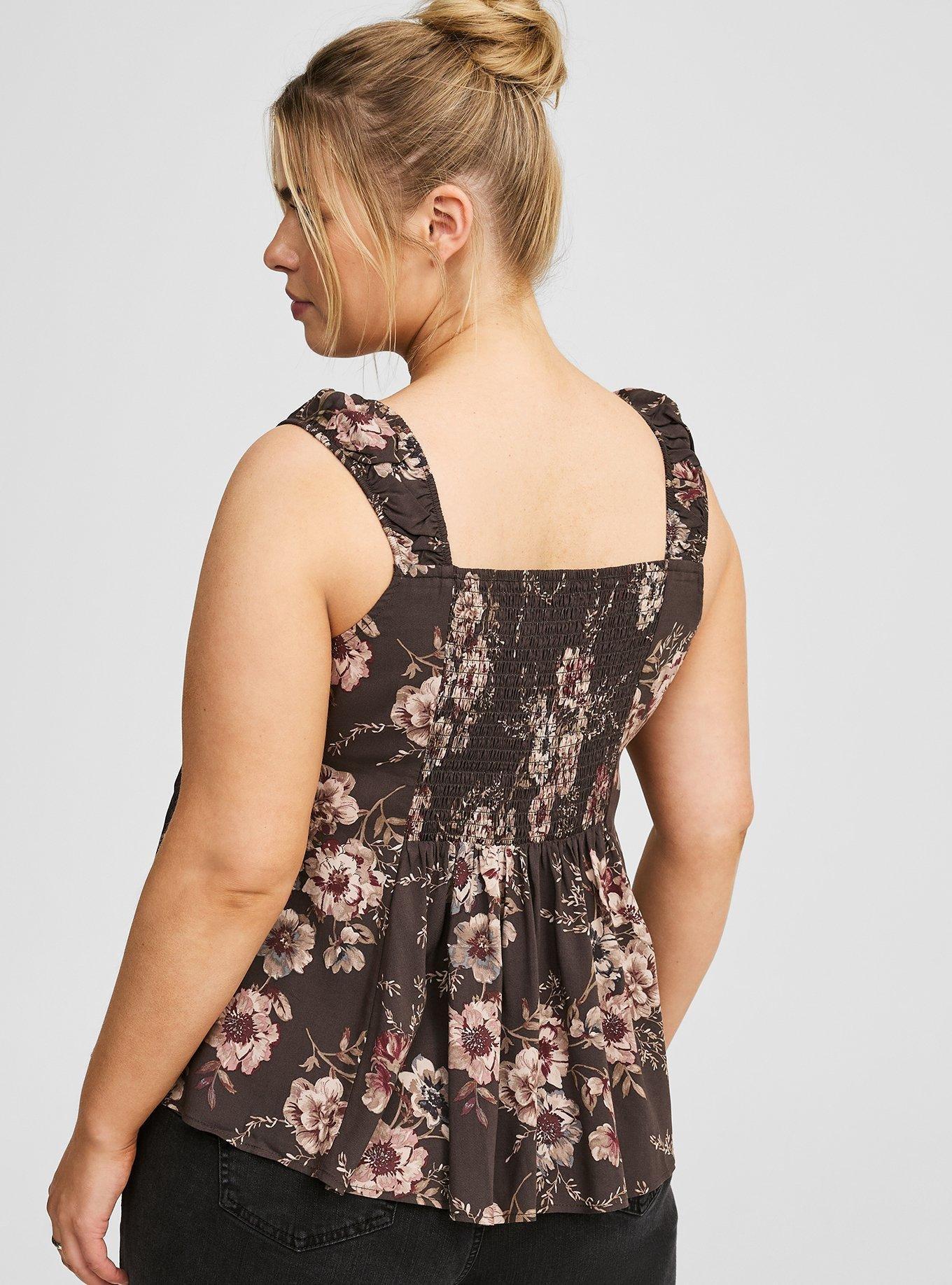 Peplum Challis Corset Top