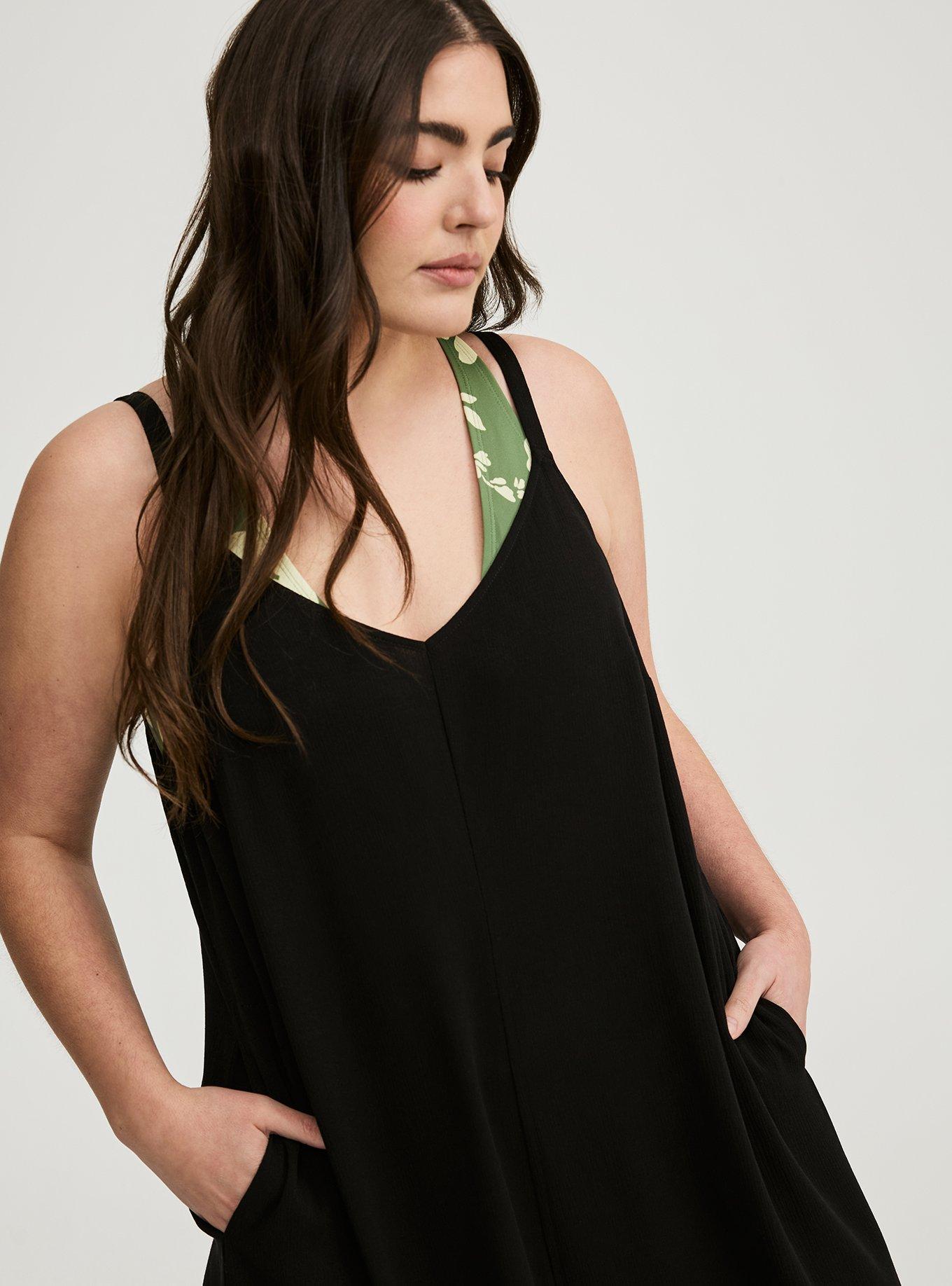 Washable Gauze Drape Leg Cover-Up Jumpsuit