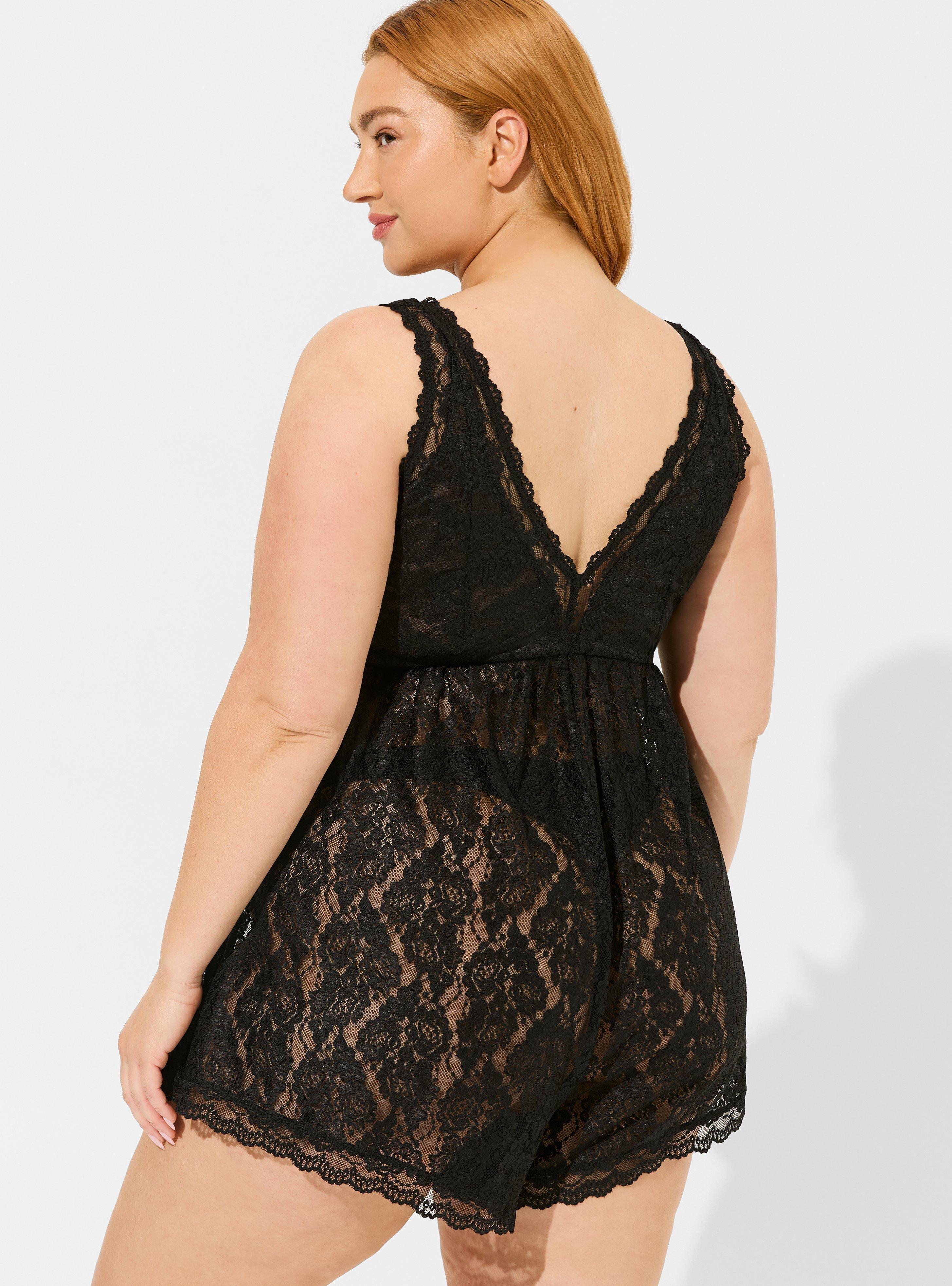 All Over Lace Deep V Romper